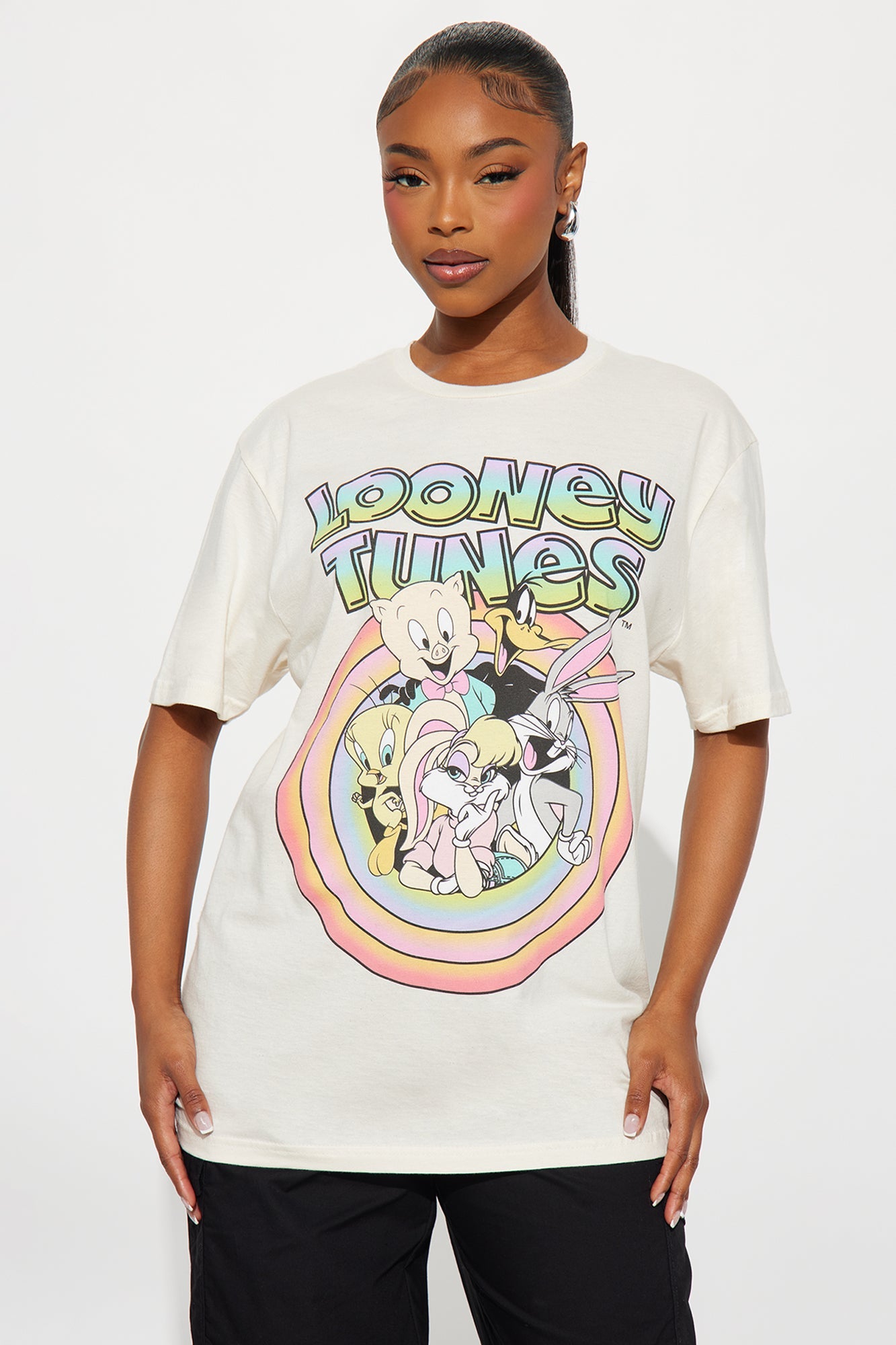 Looney Tunes Pop Color Logo Tee - Natural