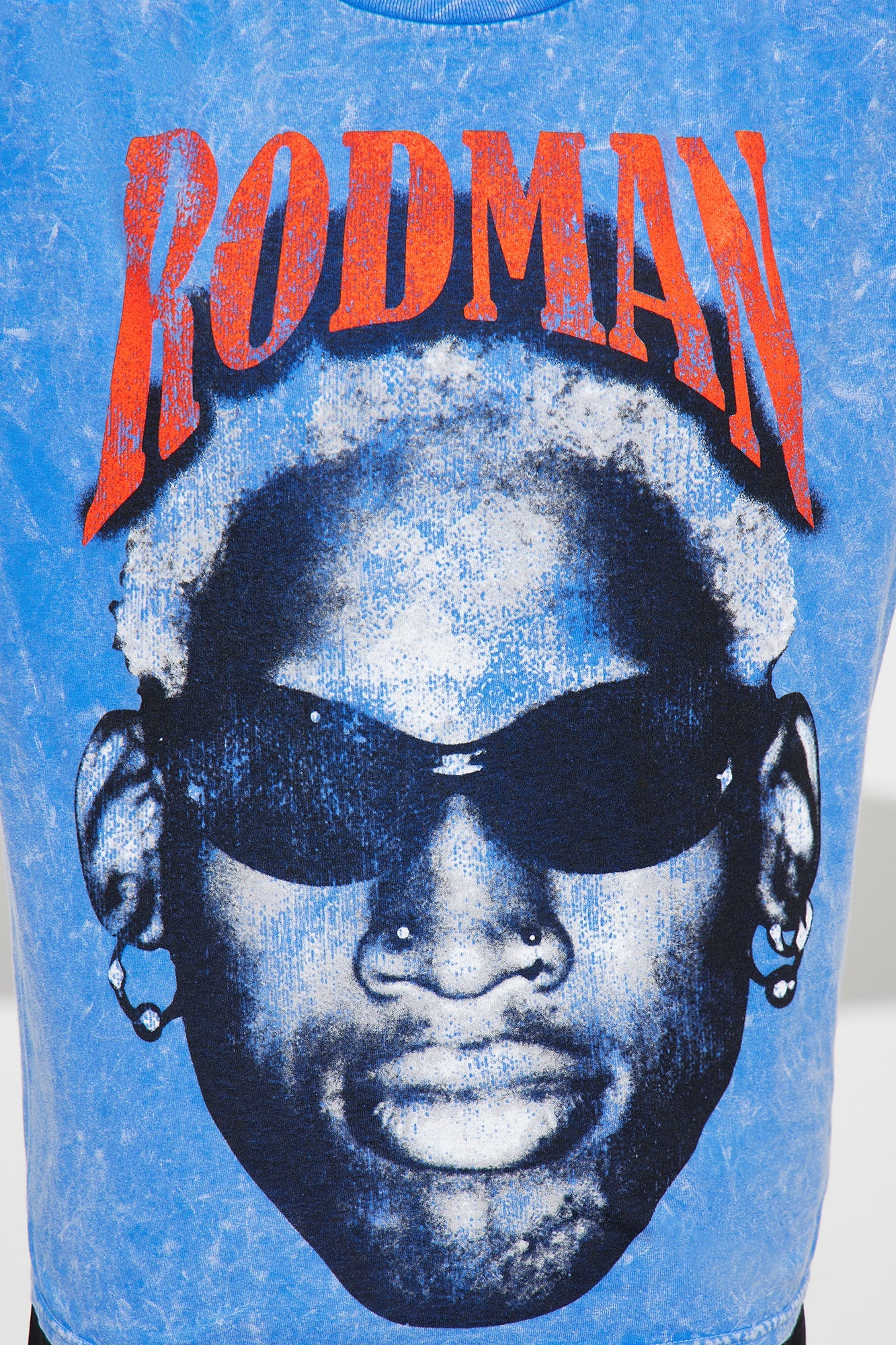 Dennis Rodman Rules Washed Long Sleeve Tee - Blue Wash