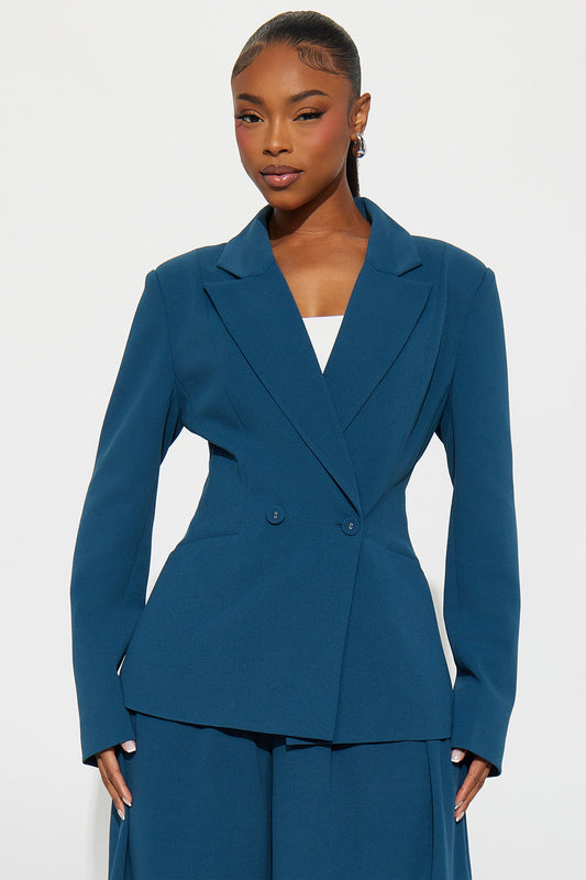 Charlie Fitted Blazer - Teal