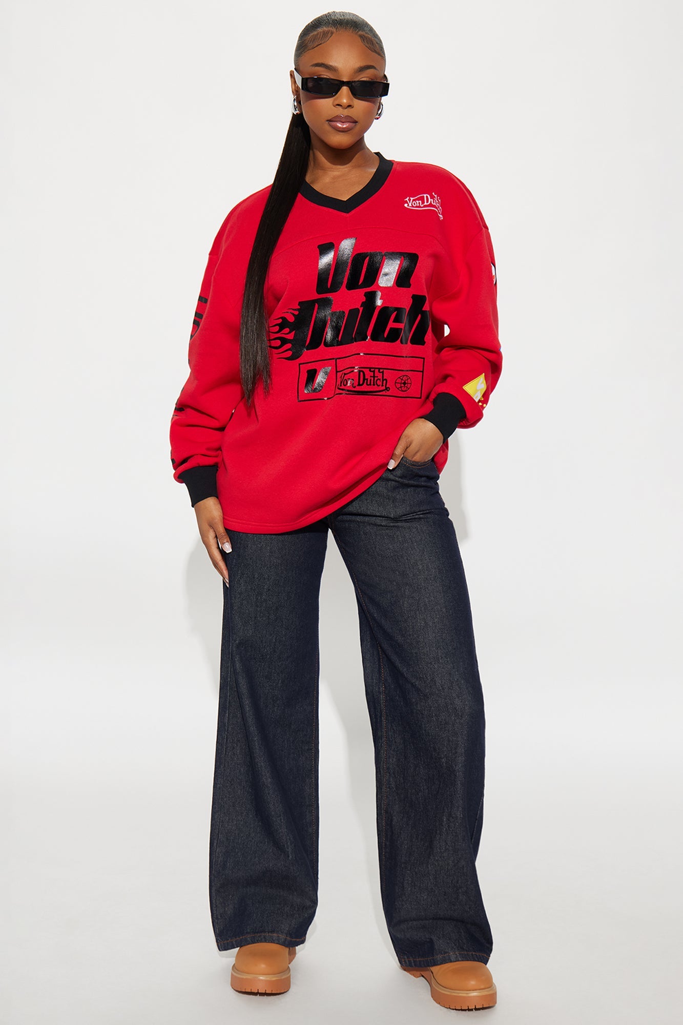 Von Dutch Race Mode Sweatshirt - Red