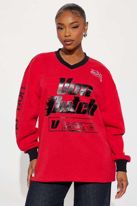 Von Dutch Race Mode Sweatshirt - Red