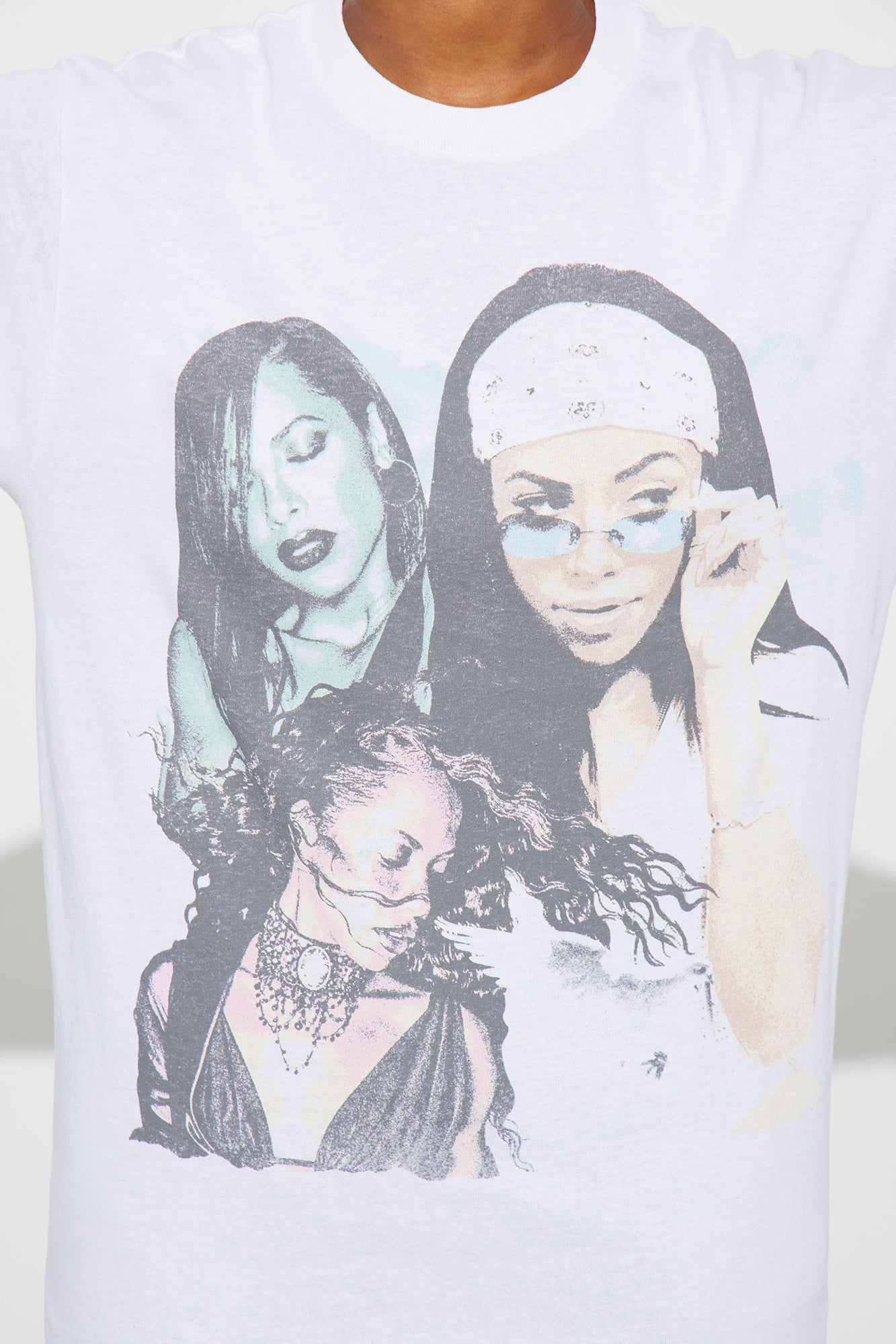 Remembering Aaliyah Oversize Washed Tee - Off White