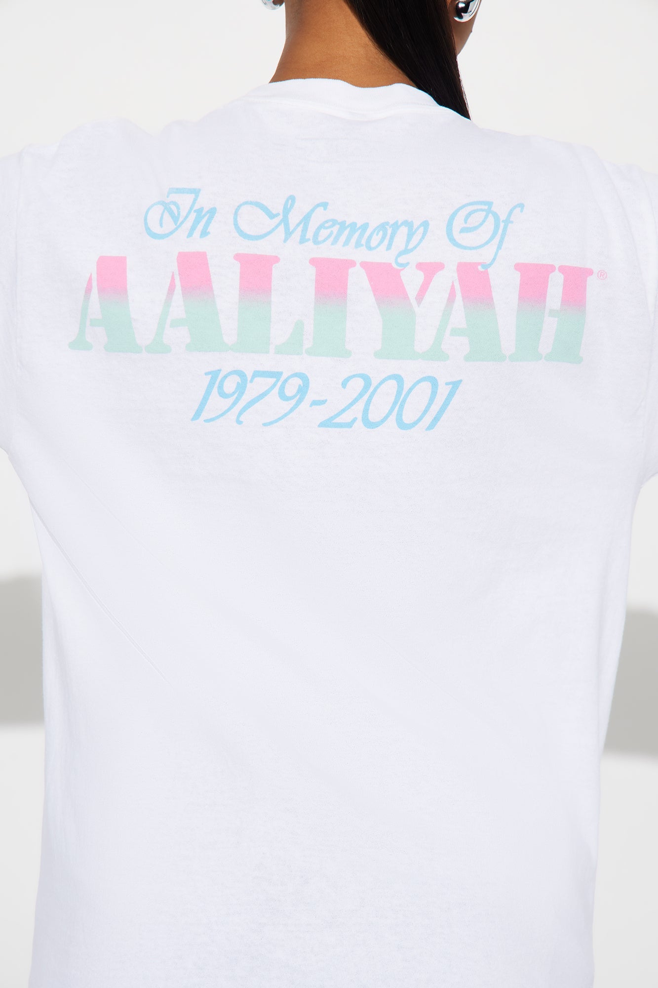 Remembering Aaliyah Oversize Washed Tee - Off White
