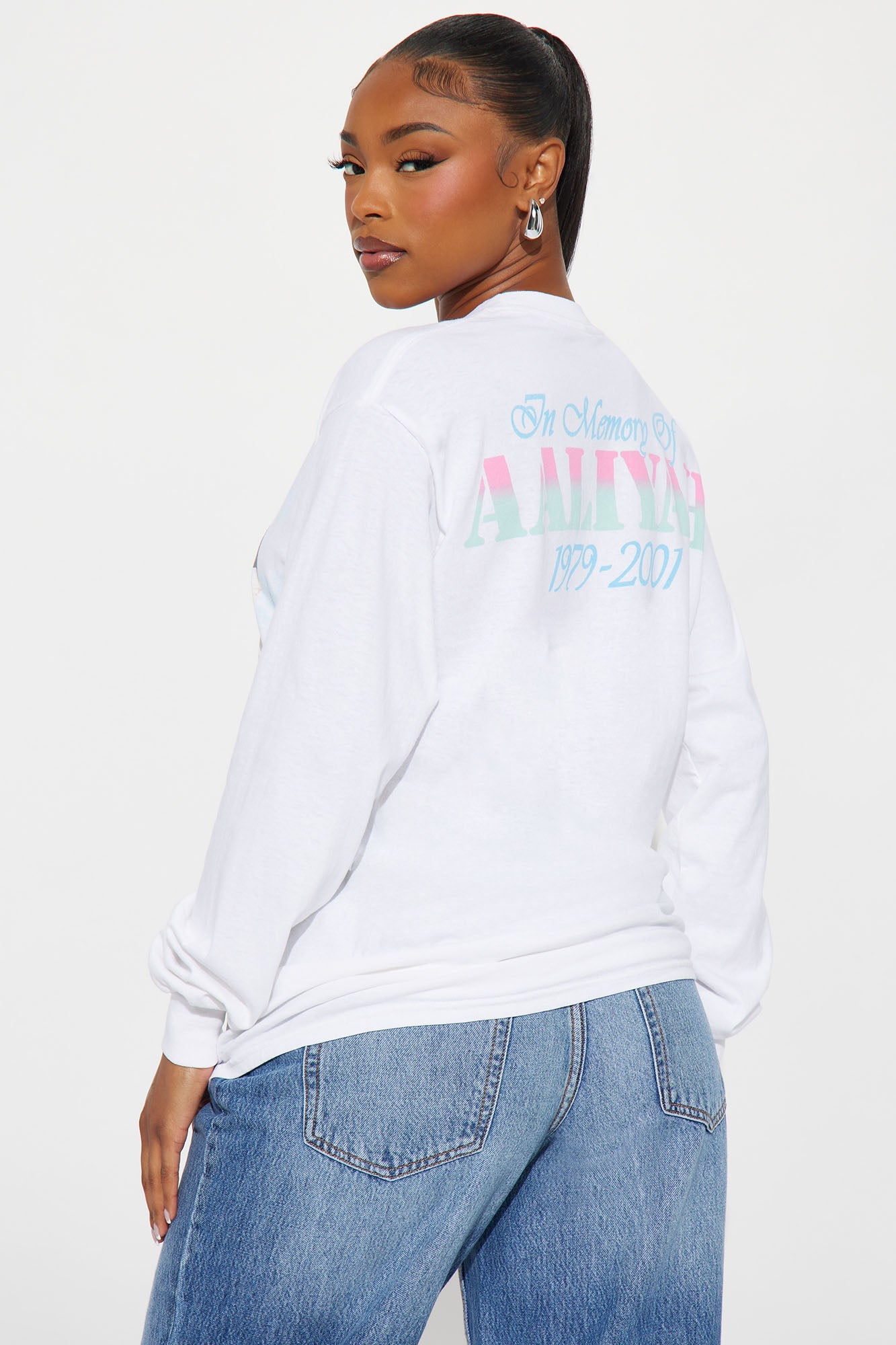 Remembering Aaliyah Oversize Washed Tee - Off White