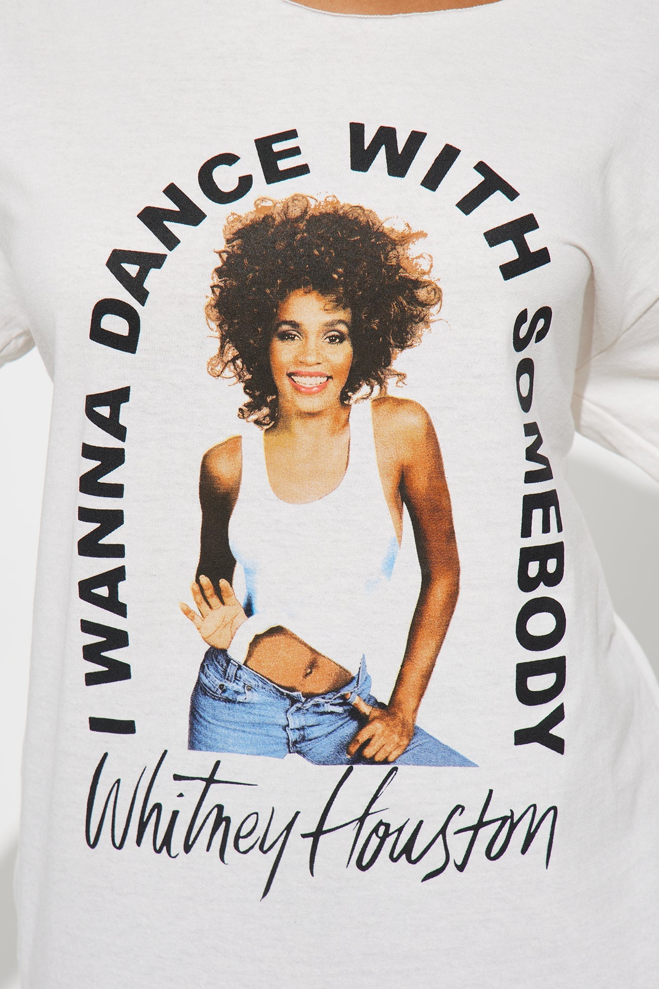 Whitney I Wanna Dance Off Shoulder Tee - Natural