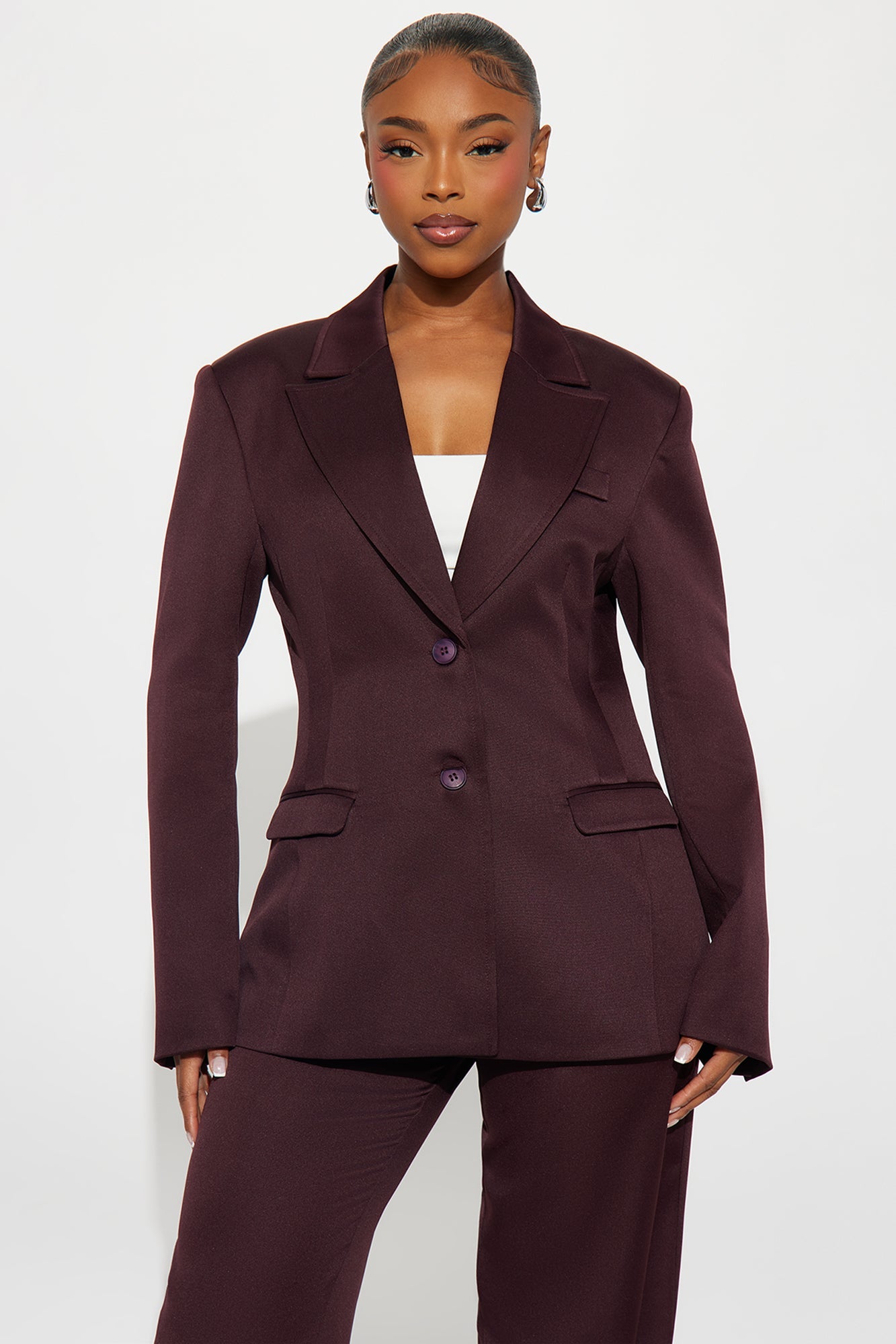 Kendall Hourglass Fitted Blazer - Chocolate