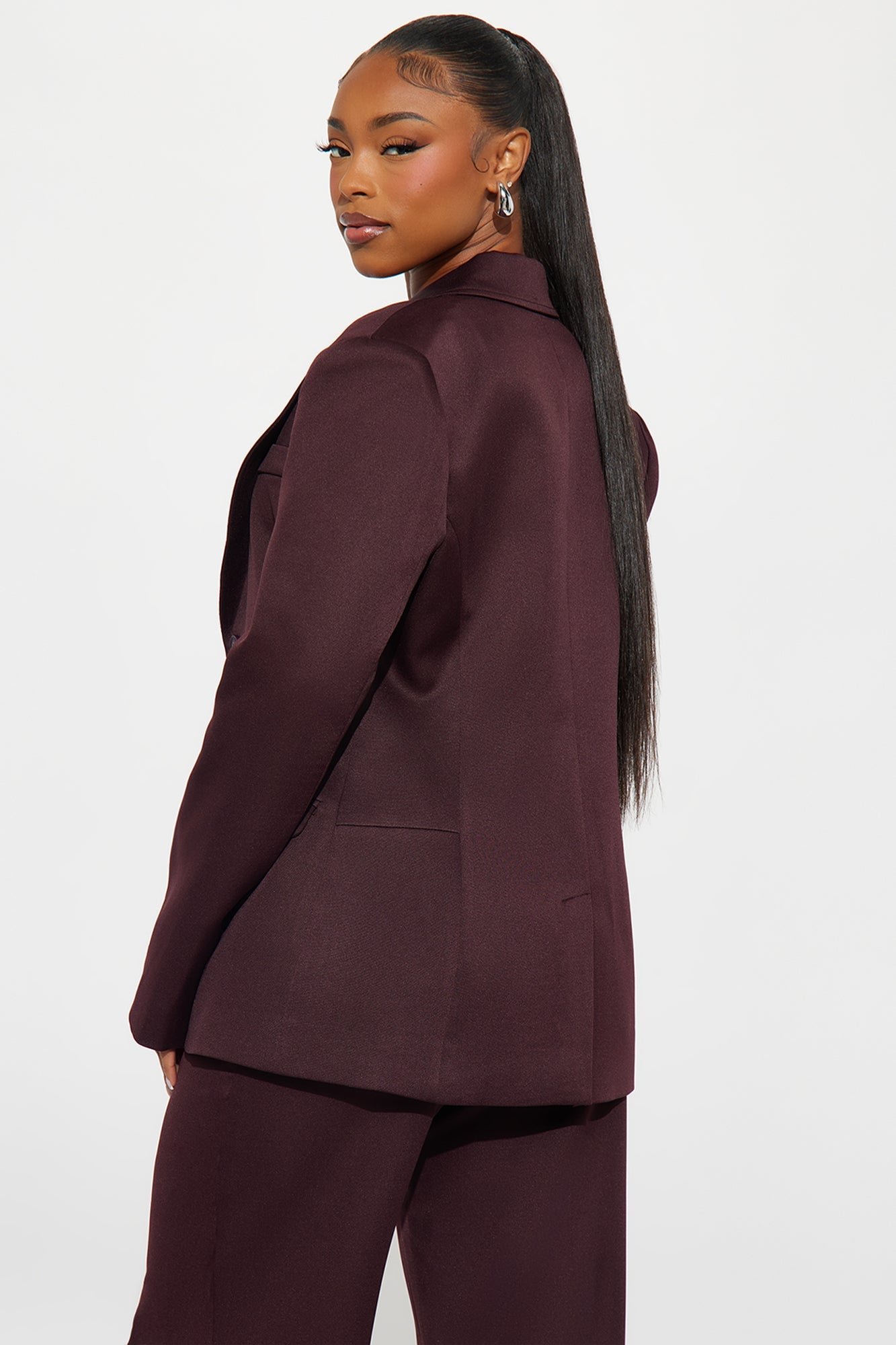 Kendall Hourglass Fitted Blazer - Chocolate