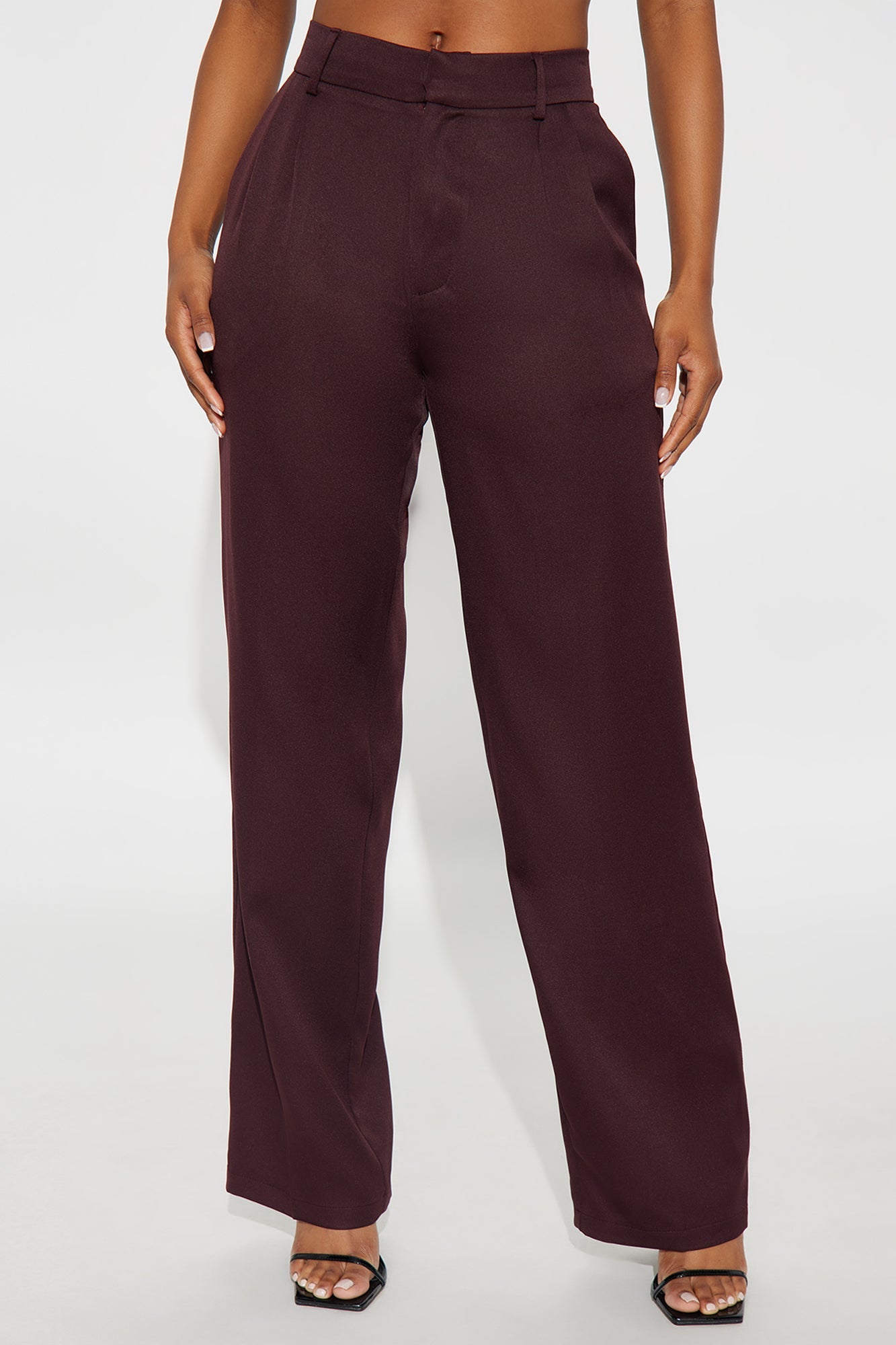 Kendall High Rise Trouser Pant - Chocolate
