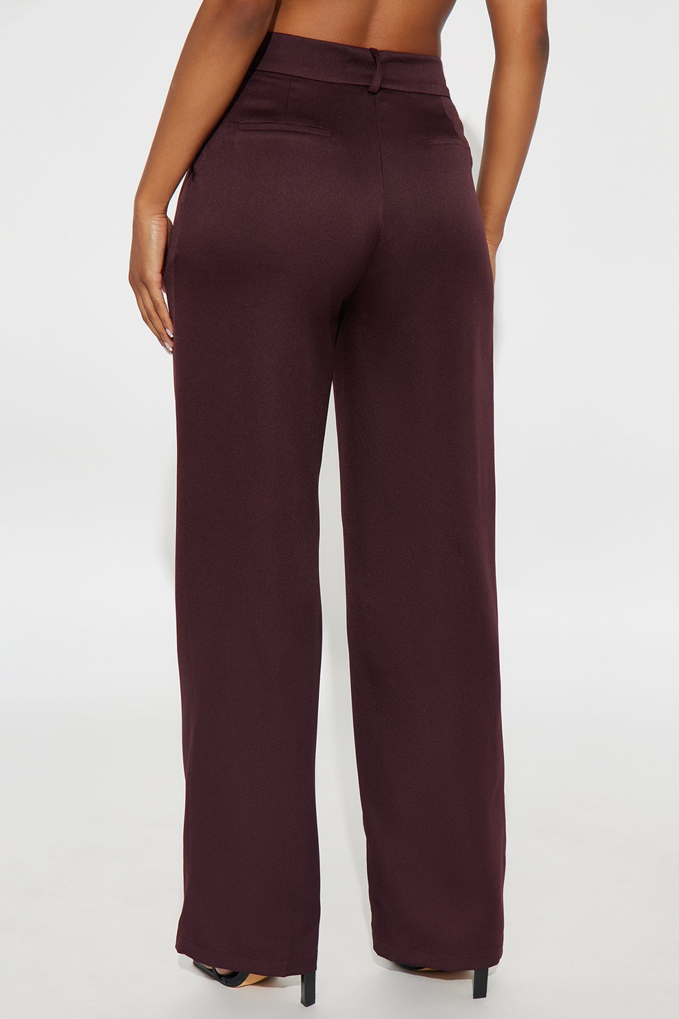 Kendall High Rise Trouser Pant - Chocolate