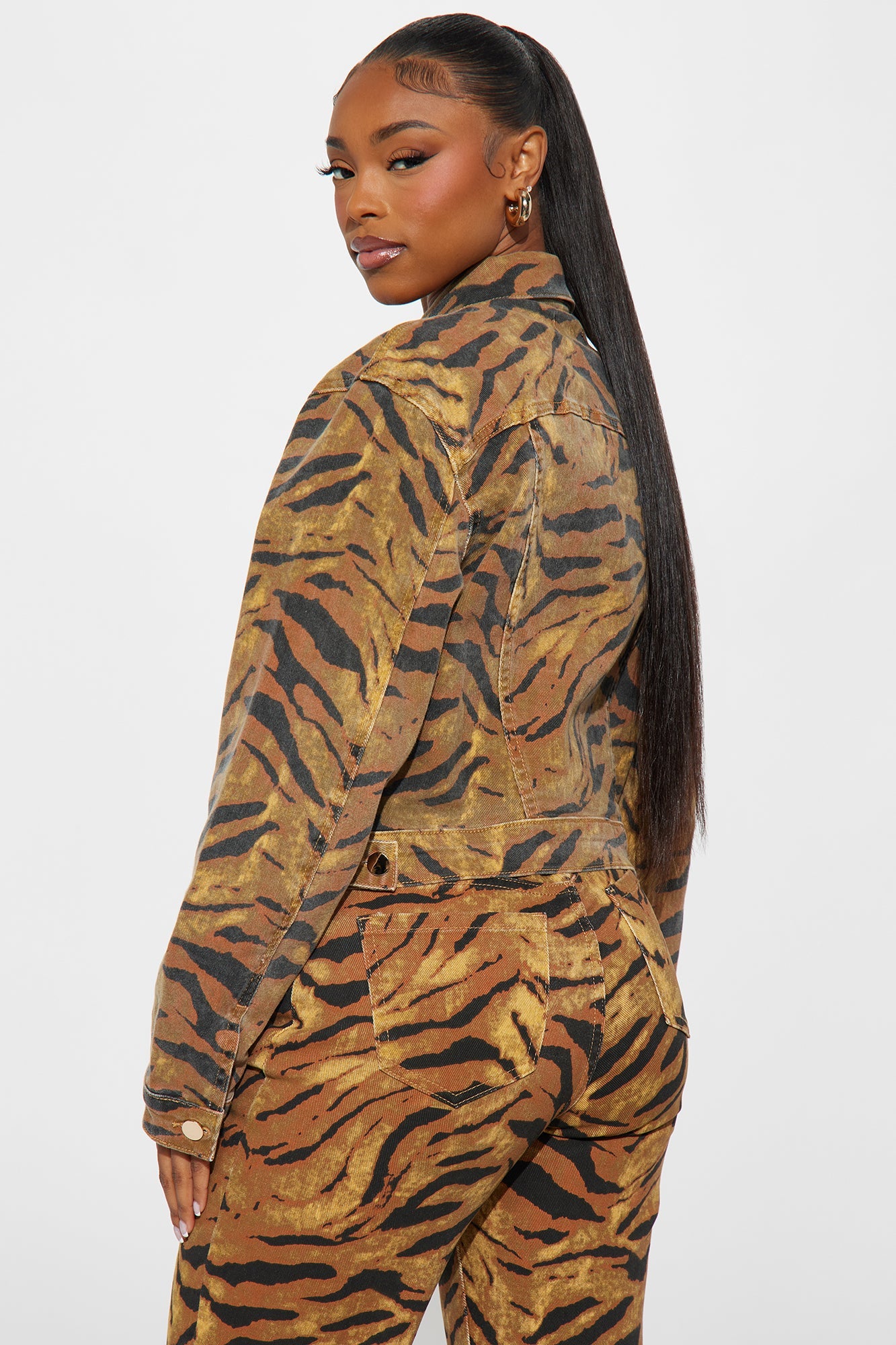 Five Star Safari Denim Jacket - Brown/combo