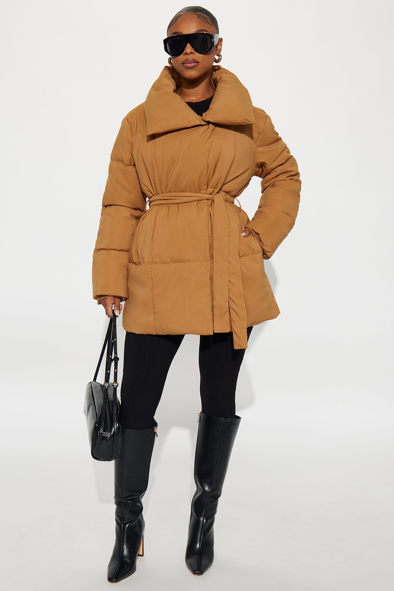 Mellow Mood Puffer Jacket - Camel