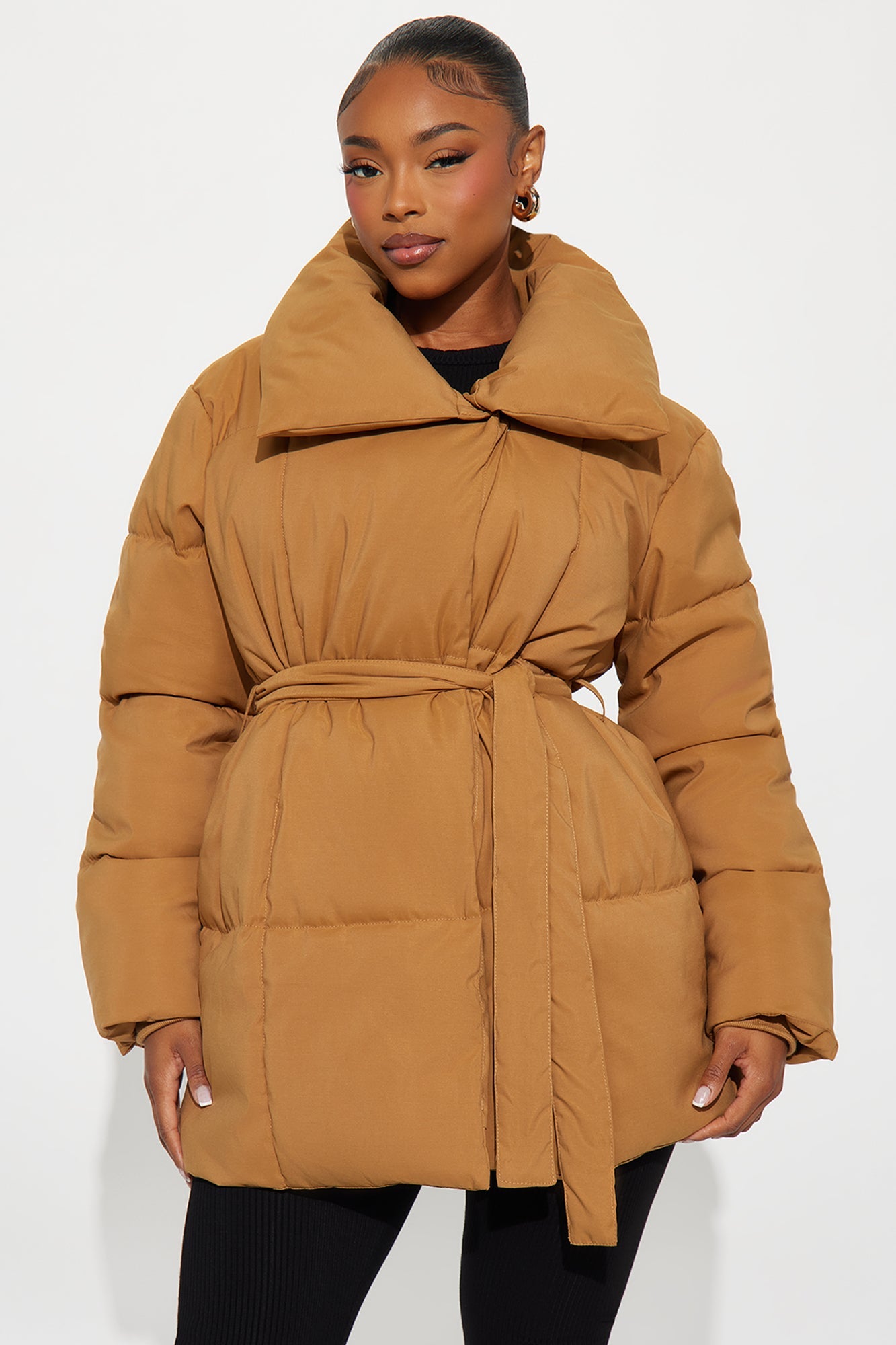 Mellow Mood Puffer Jacket - Camel