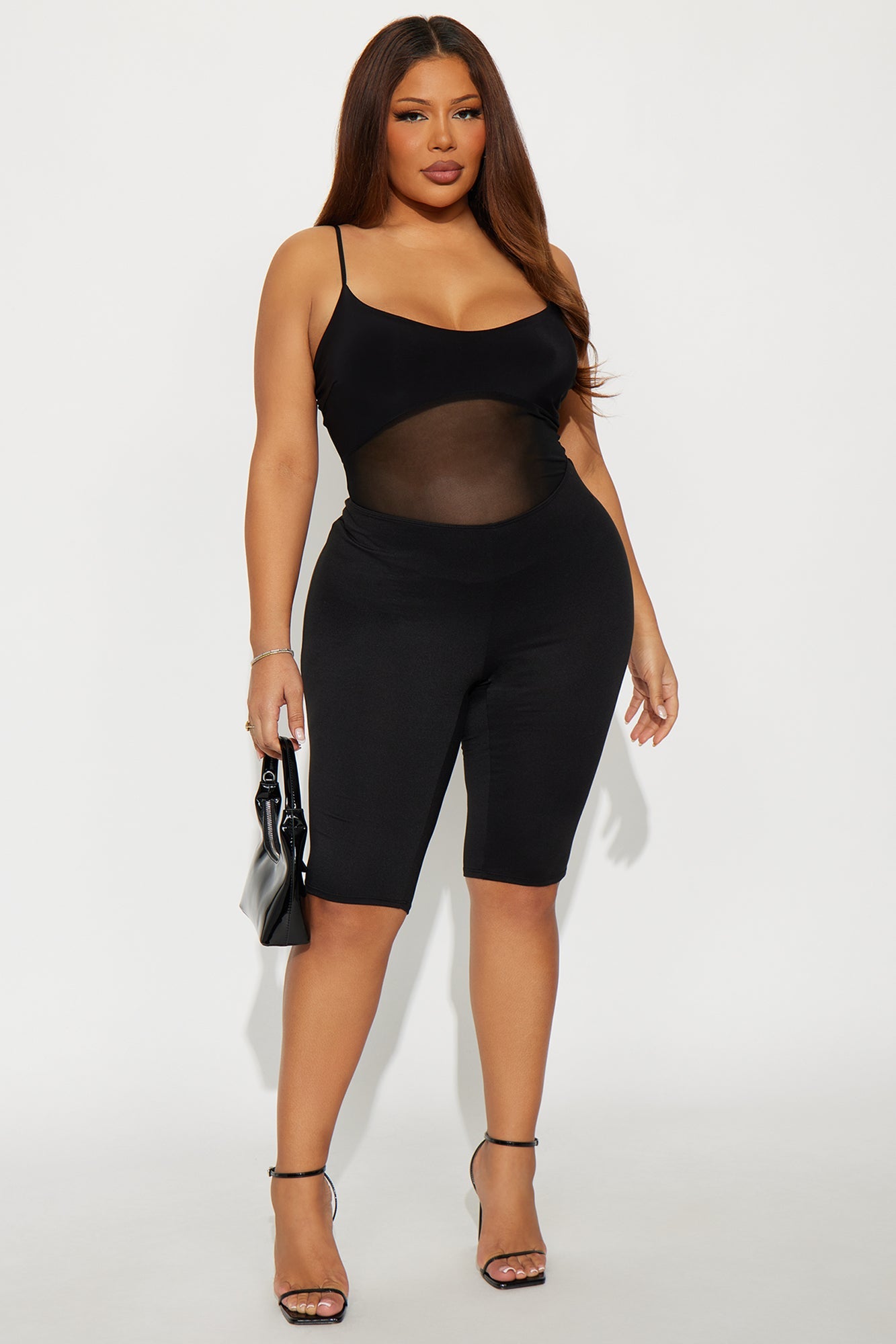 Feeling Cheeky Mid Rise Ruched Butt Capri Legging 14″ - Black