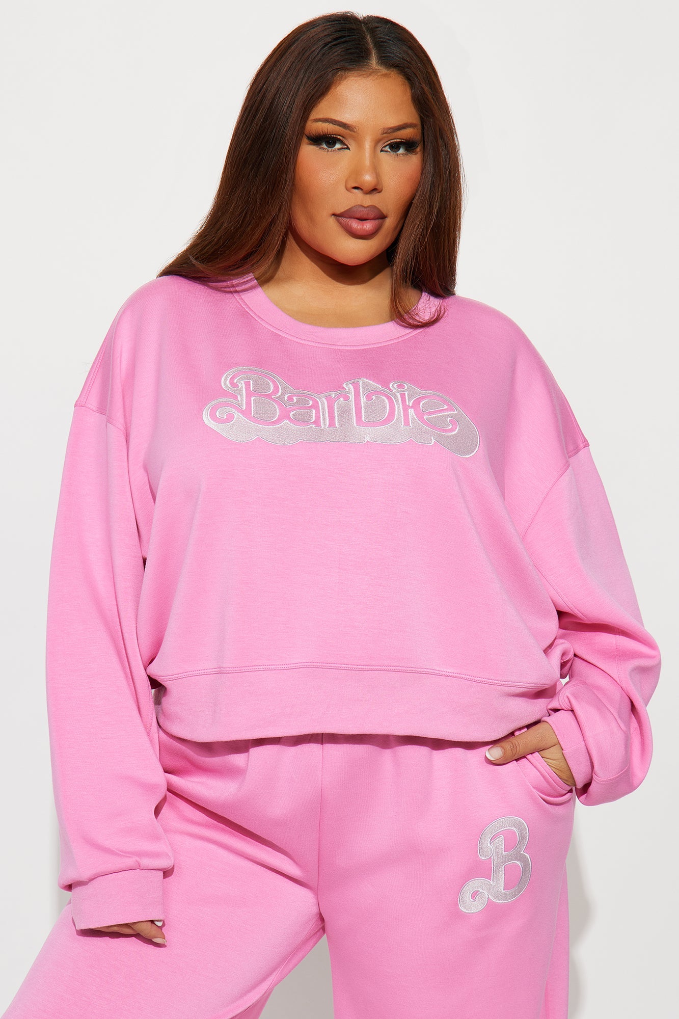 Barbie Logo Scuba Sweatshirt - Pink
