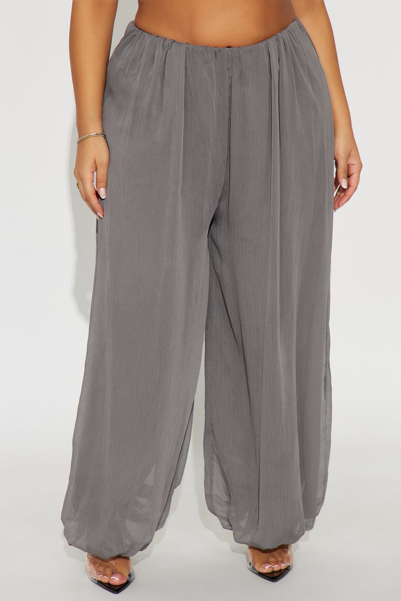 Stella Chiffon Balloon Pants 29″ - Grey