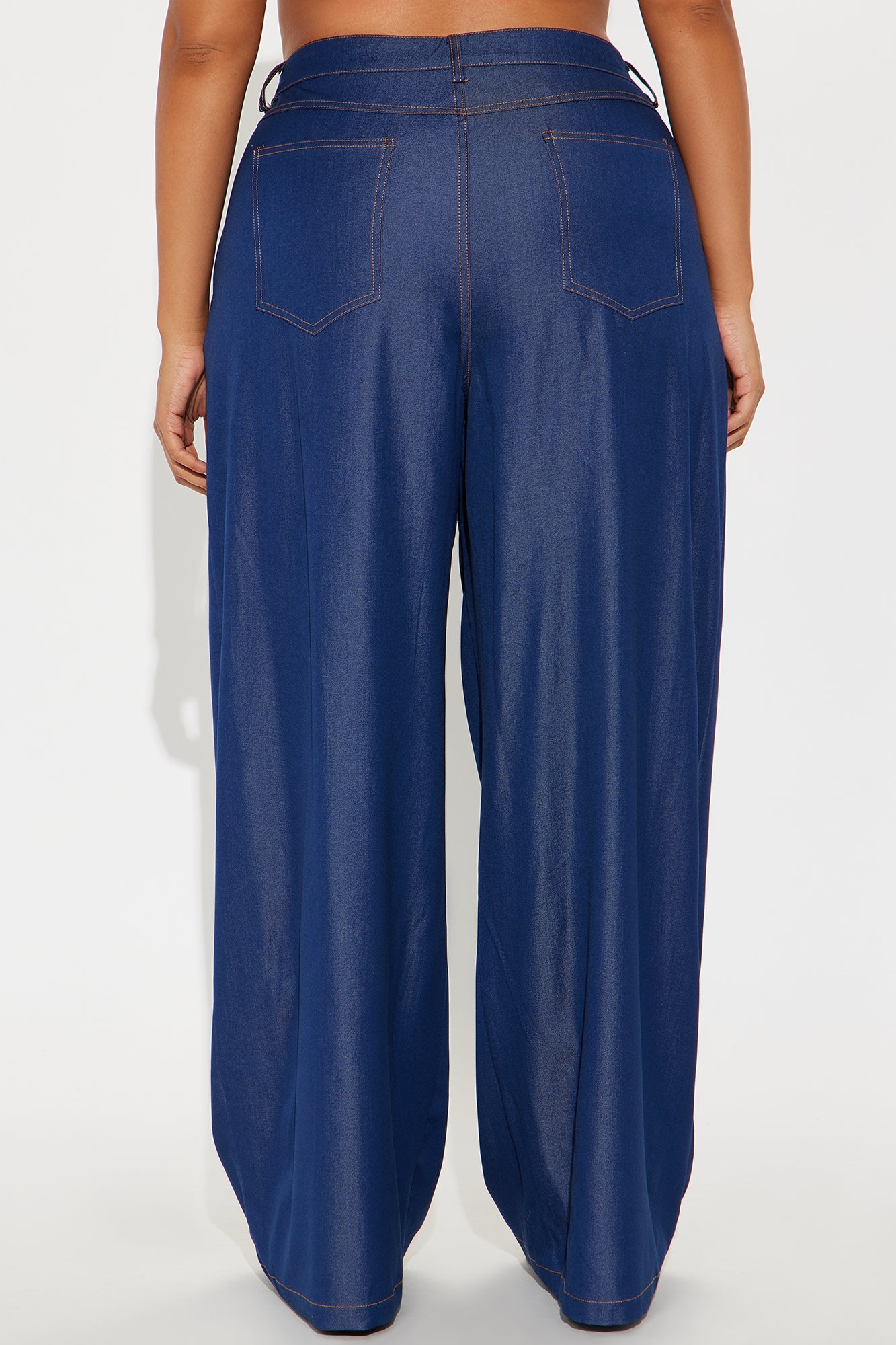 The Perfect Moment Chambray Wide Leg Pant 33 - Dark Wash