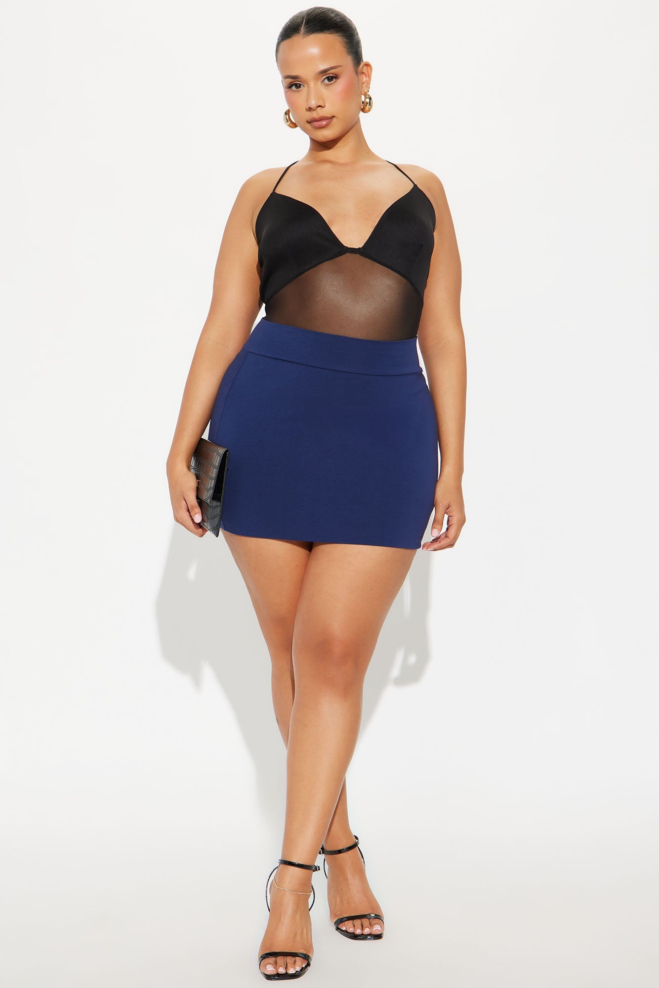 Melanie Micro Mini Skirt - Navy