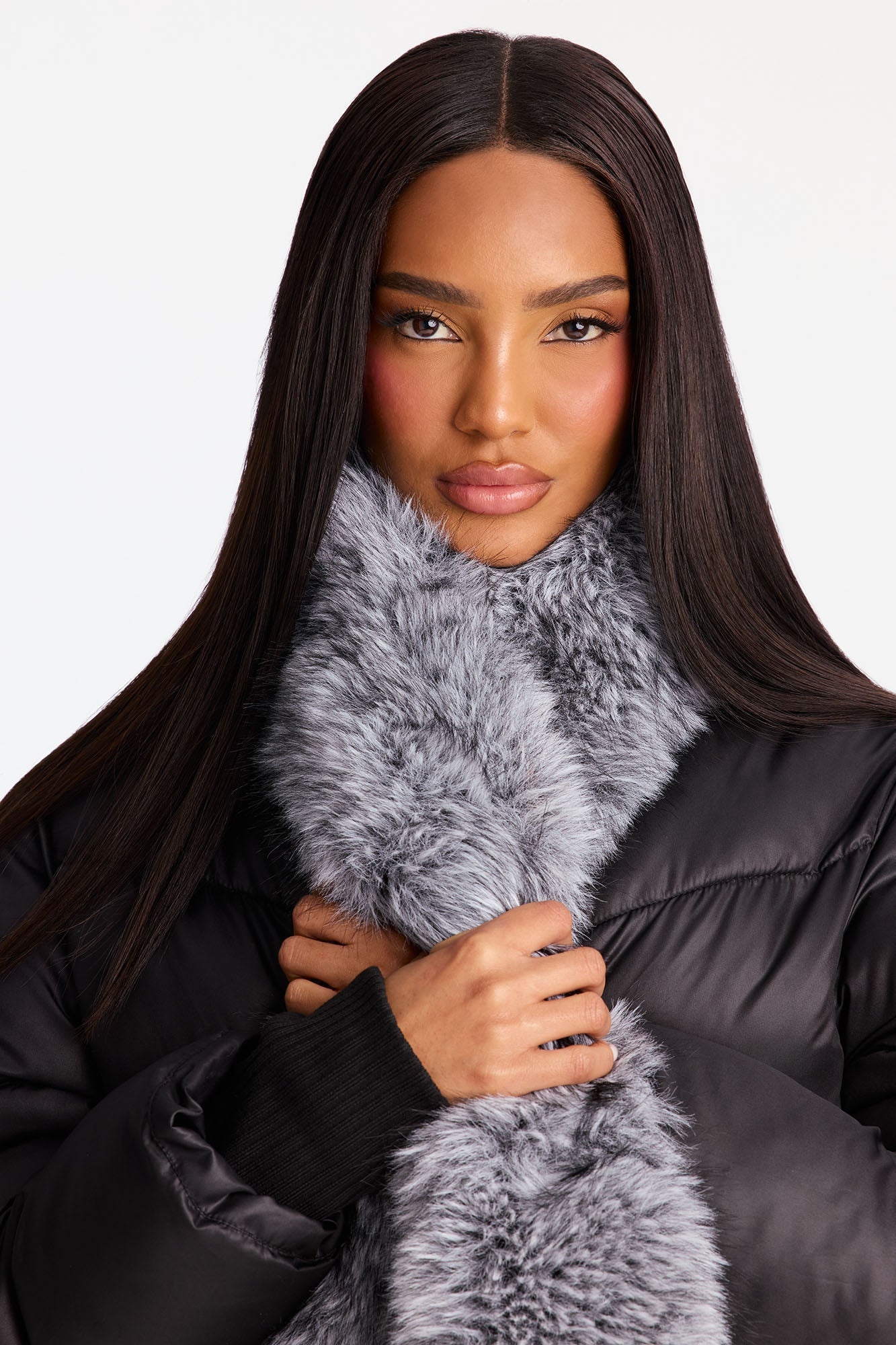 Clear The Runway Scarf - Grey/combo