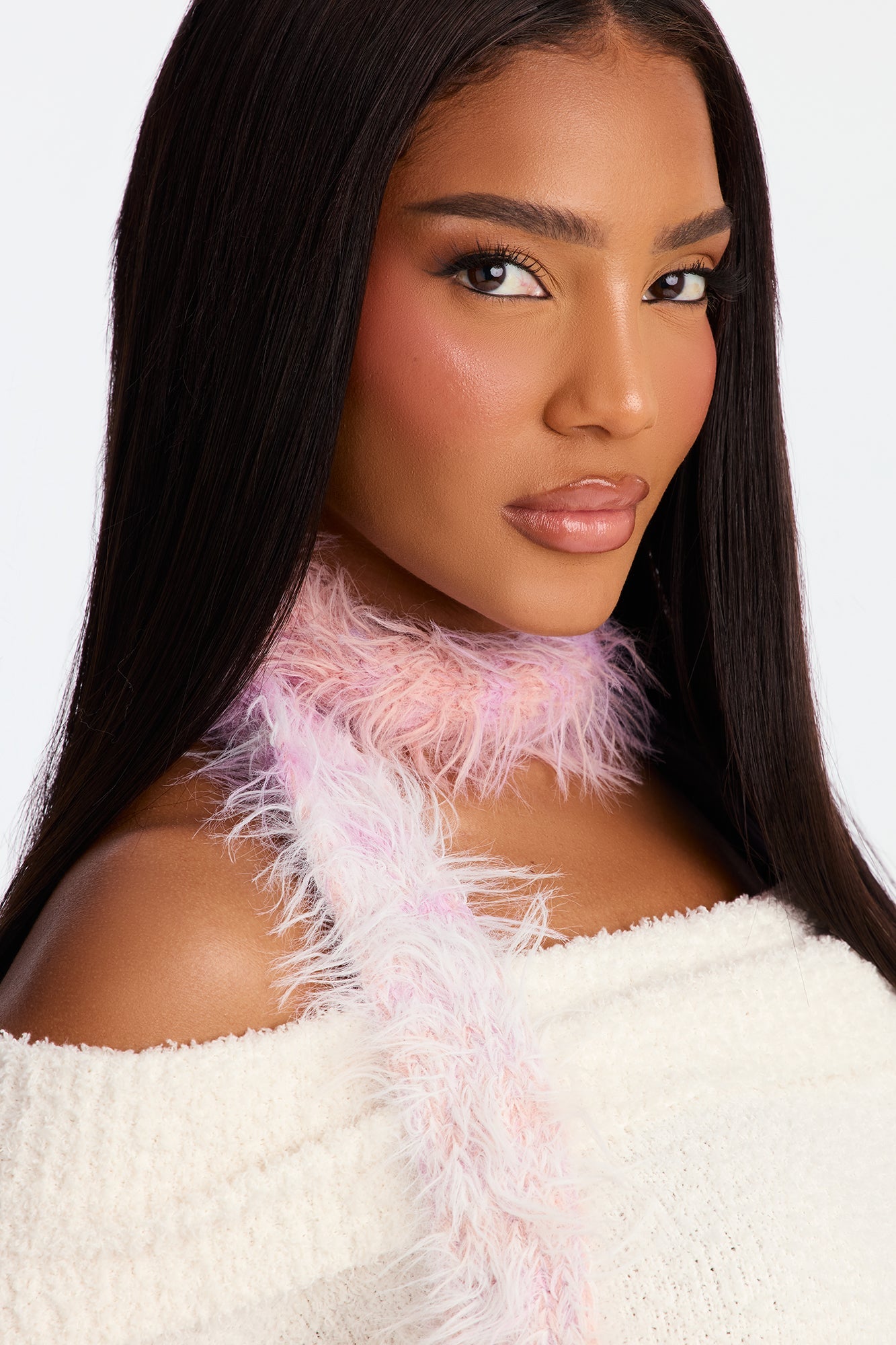 Hot And Cold Skinny Scarf - Multi Color