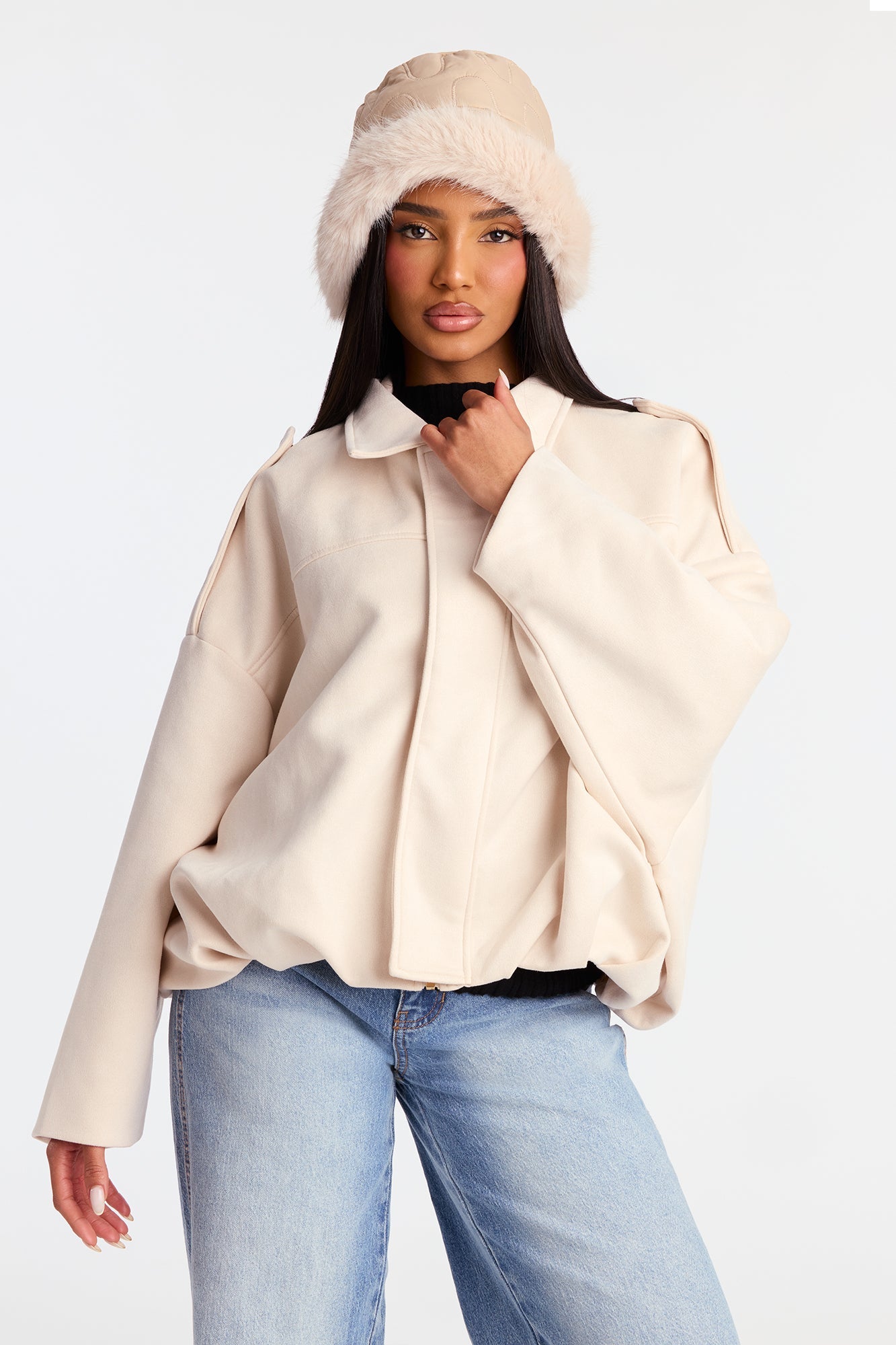 Warm Feeling Bucket Hat - Nude