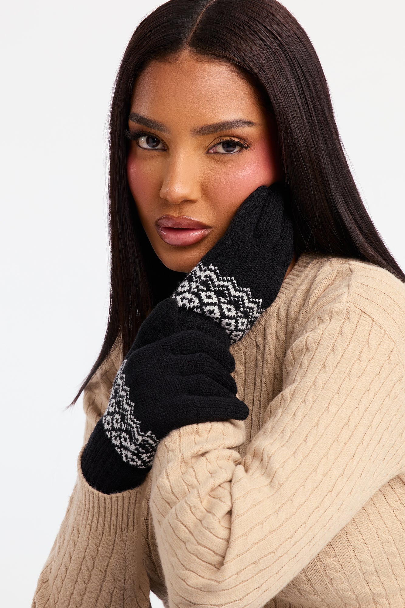 Catching Snowflakes Gloves - Black