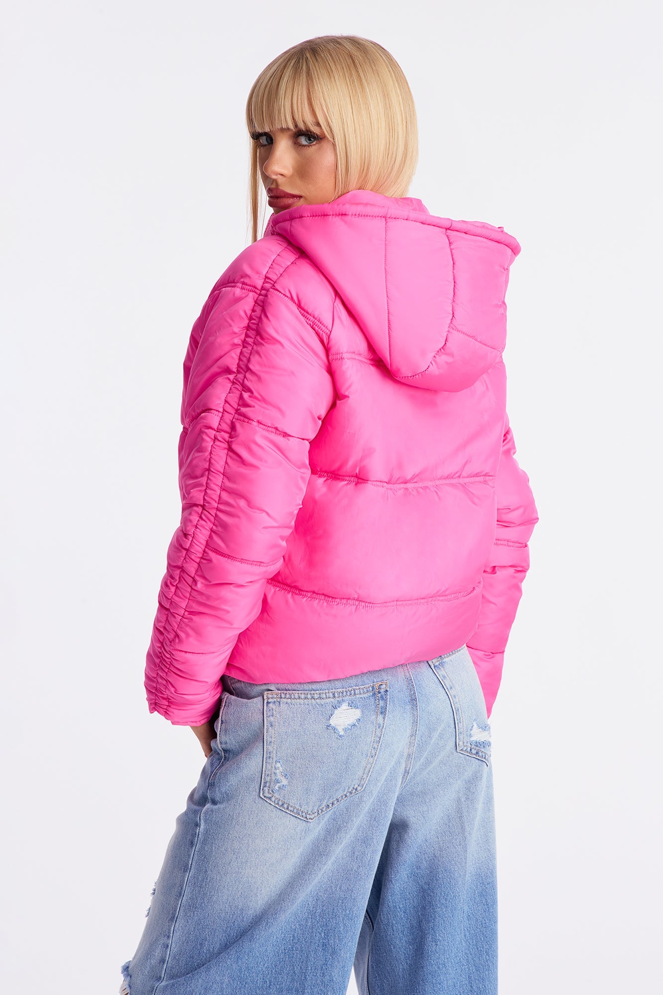 Snuggle Next To Me Puffer Jacket - Pink