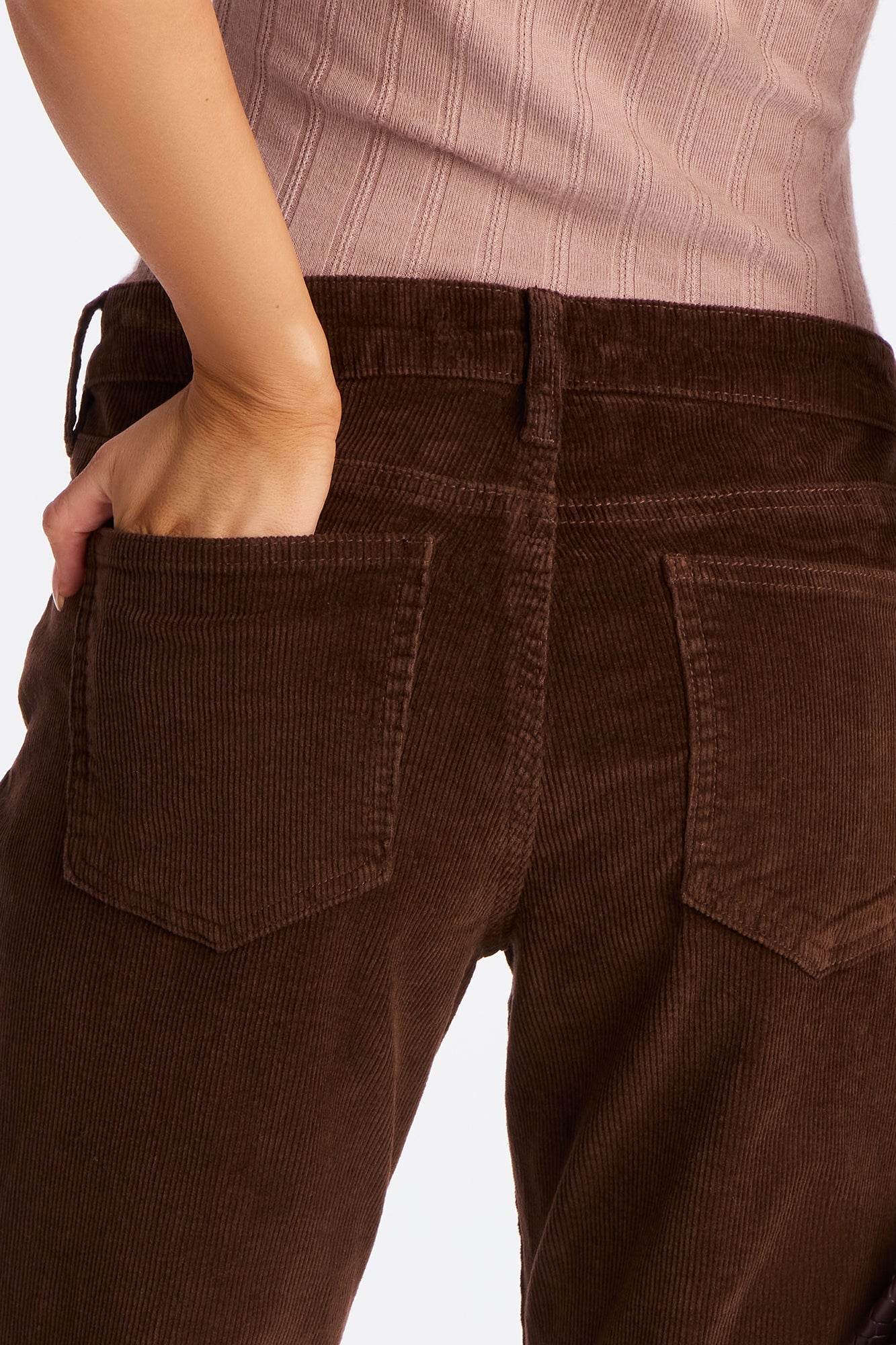 Try To Keep Up Corduroy Flare Pant 32″ - Chocolate
