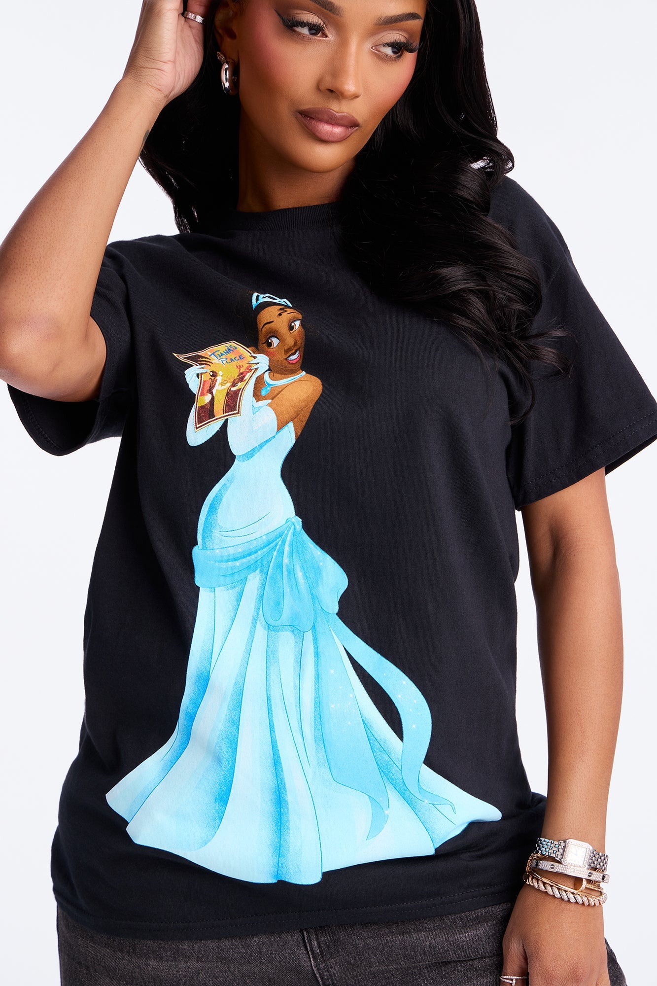 Magical Tiana Oversize Tee - Black