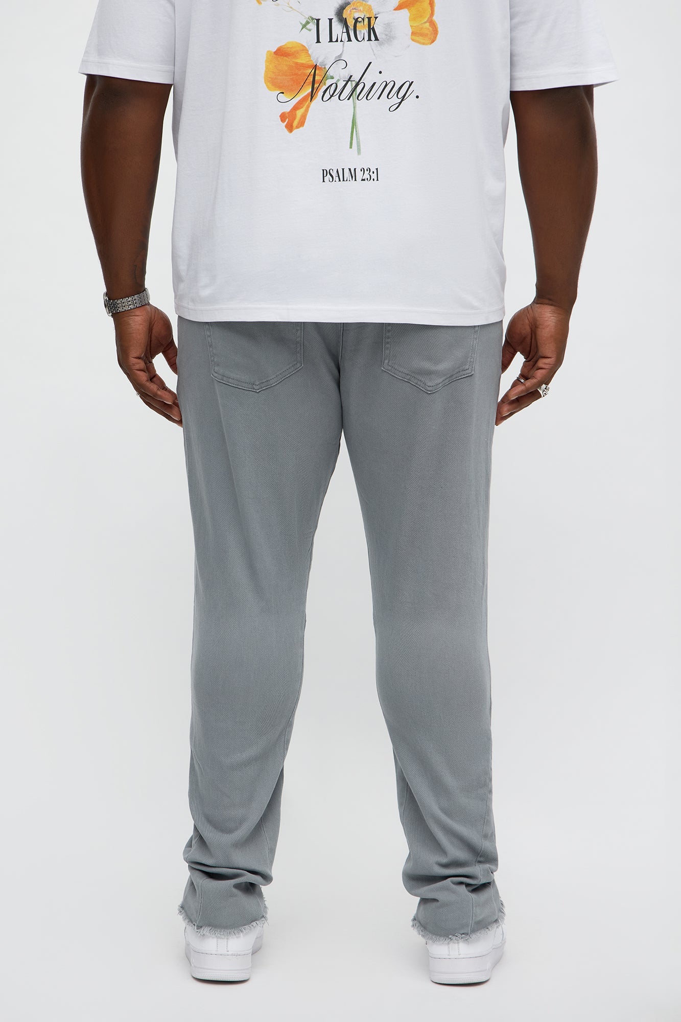 Stacked Skinny Staying Busy Distressed Pant - Grey