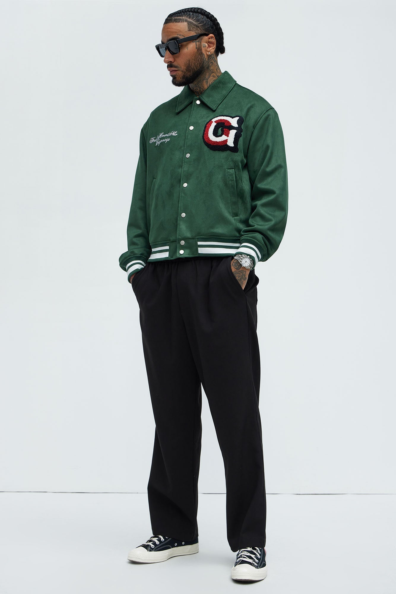 Good As Gold Varsity Jacket - Green