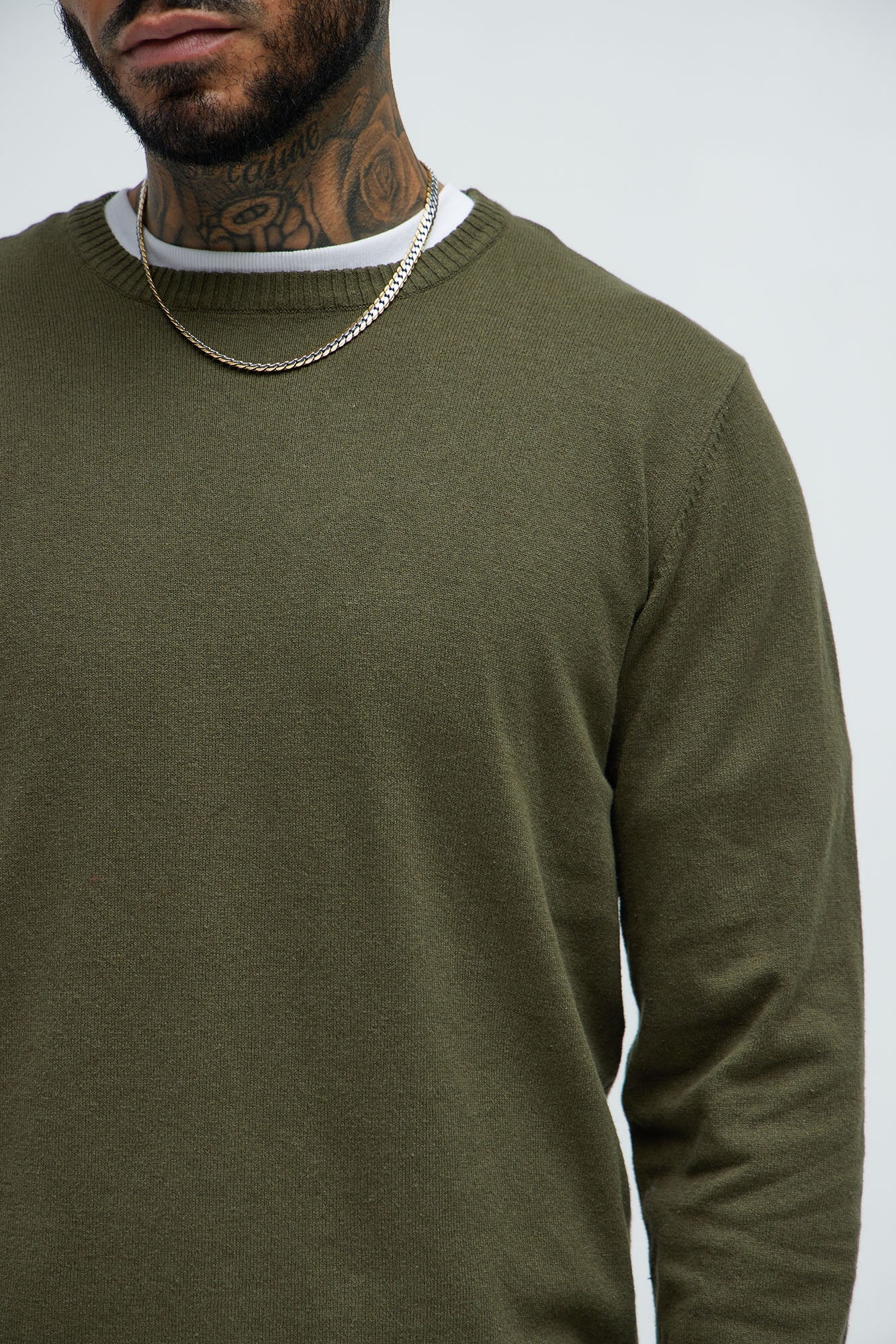 Cozy and Cool Crewneck Sweater - Olive