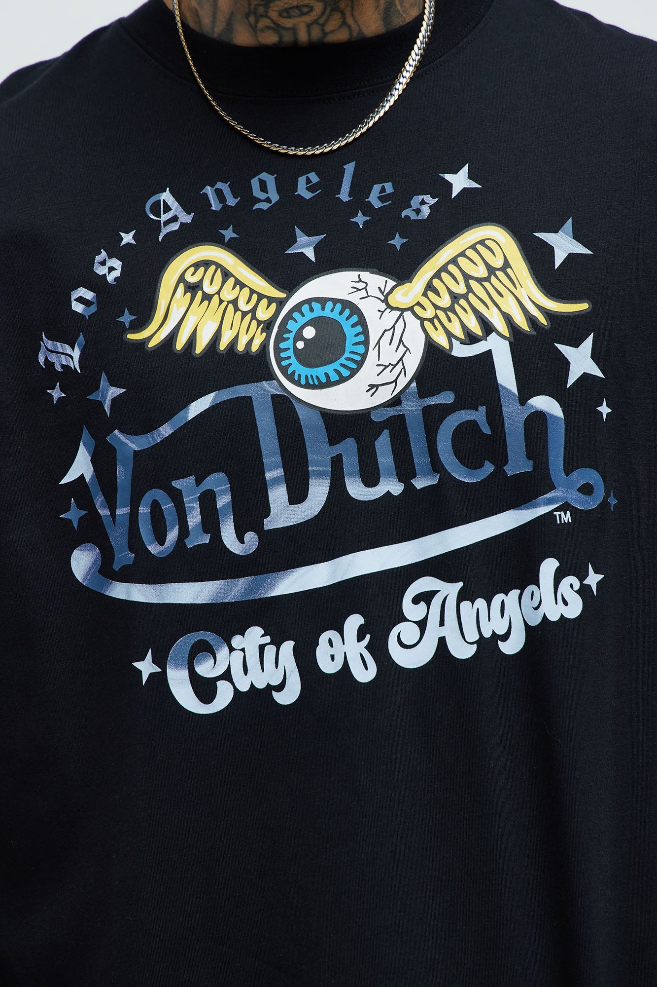 Von Dutch City Of Angels Short Sleeve Tee - Black