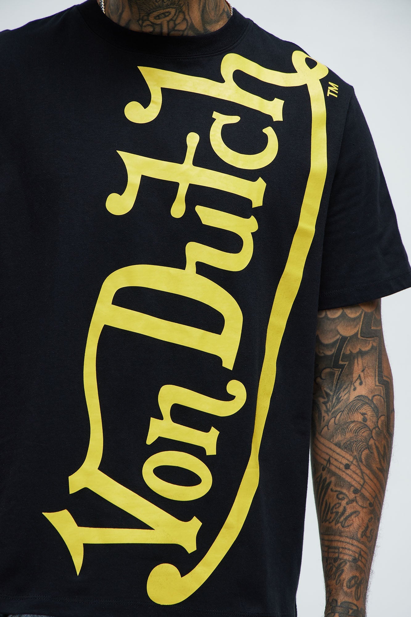 Von Dutch Blasted Short Sleeve Tee - Black/Yellow