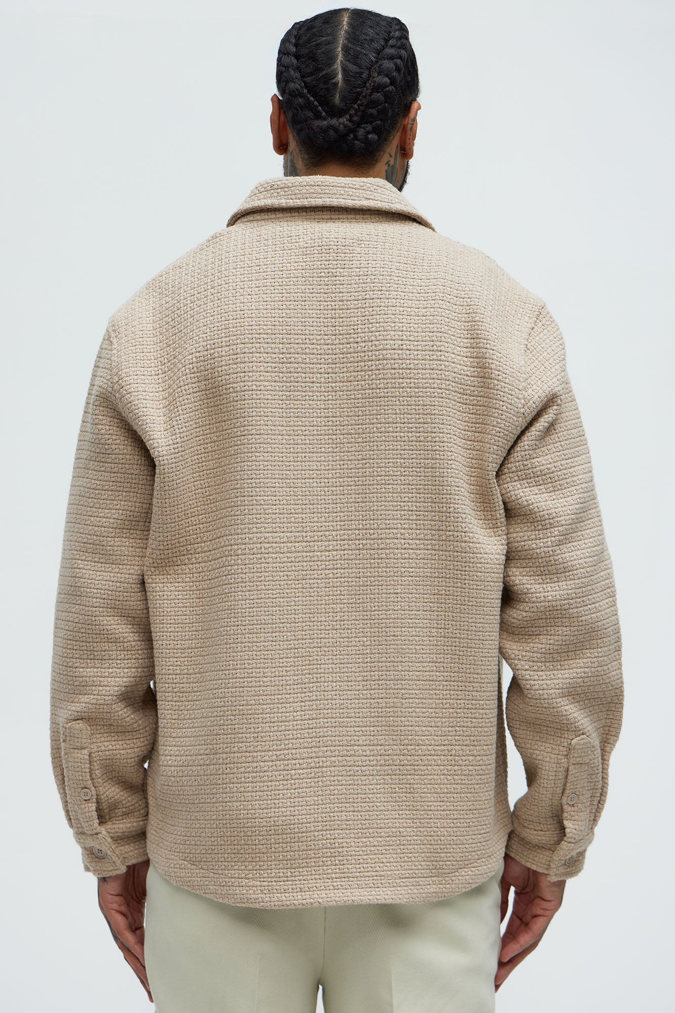 Linden Textured Button Up Shirt - Tan