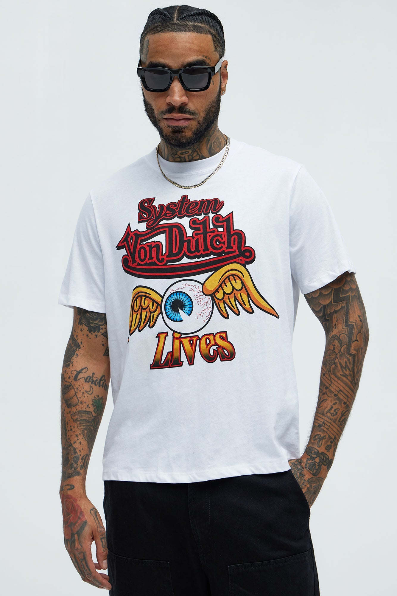 Von Dutch System Lives Short Sleeve Tee - White