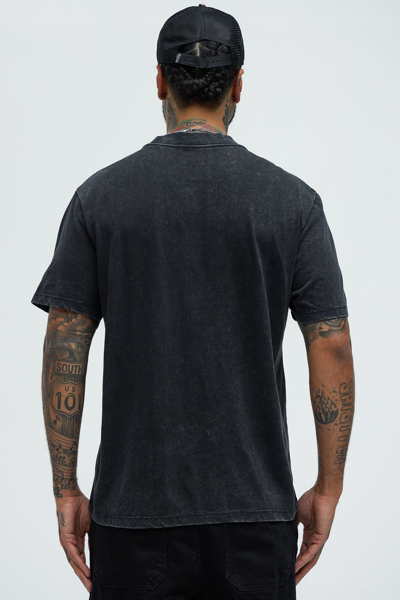 Von Dutch Patch Short Sleeve Tee - Black Wash