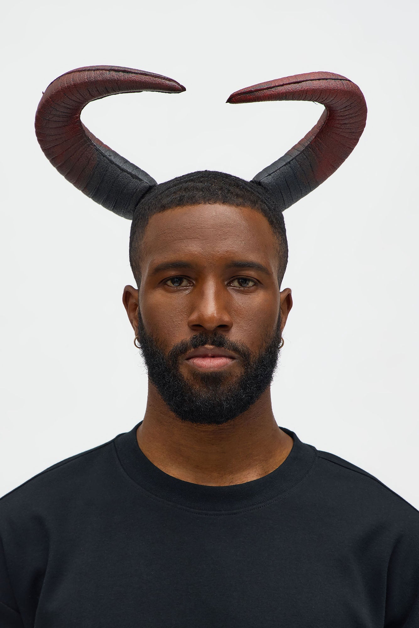 Evil Bull Horns Costume - Black