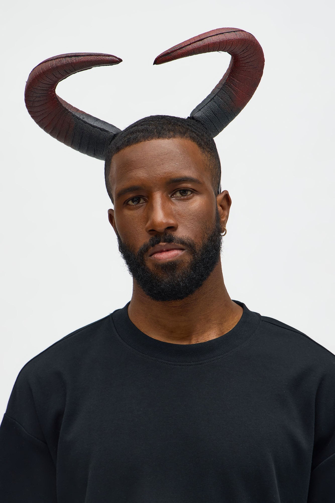 Evil Bull Horns Costume - Black