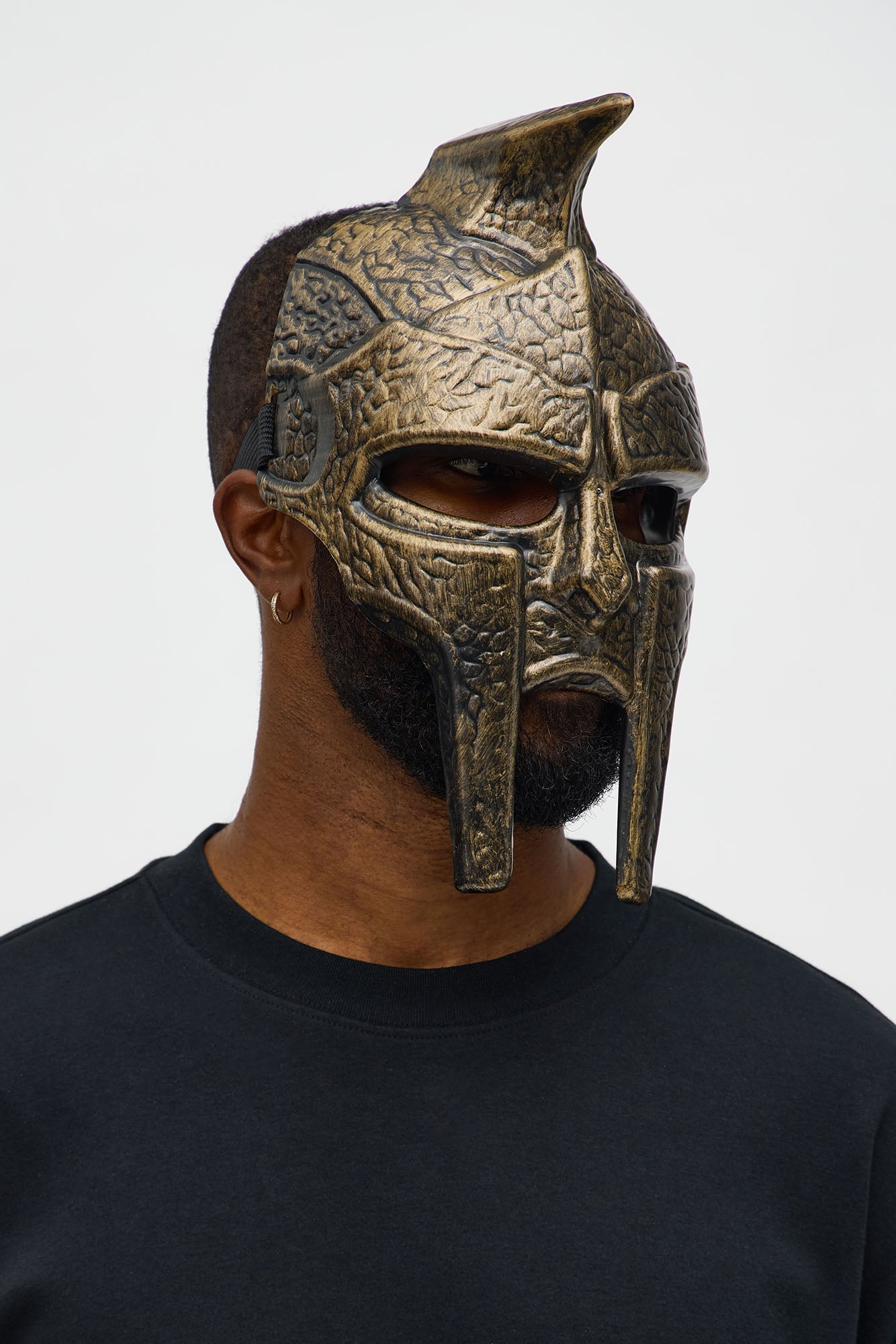 Gladiator Tiger Helmet Costume - Gold