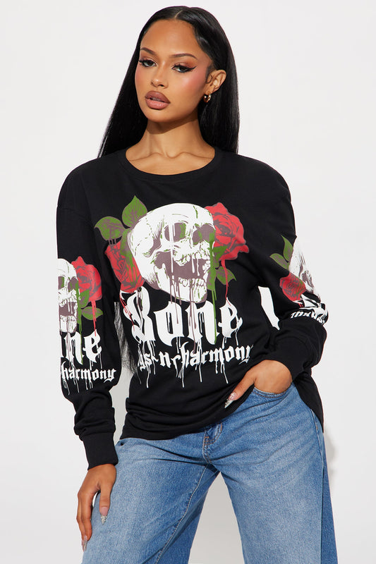 Bone Thugs N Harmony Roses Long Sleeve Tee - Black