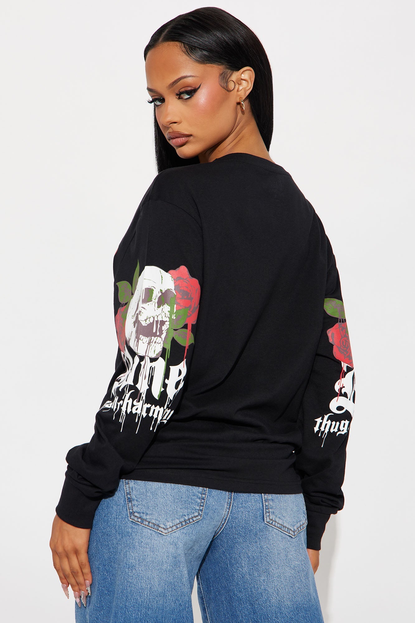 Bone Thugs N Harmony Roses Long Sleeve Tee - Black