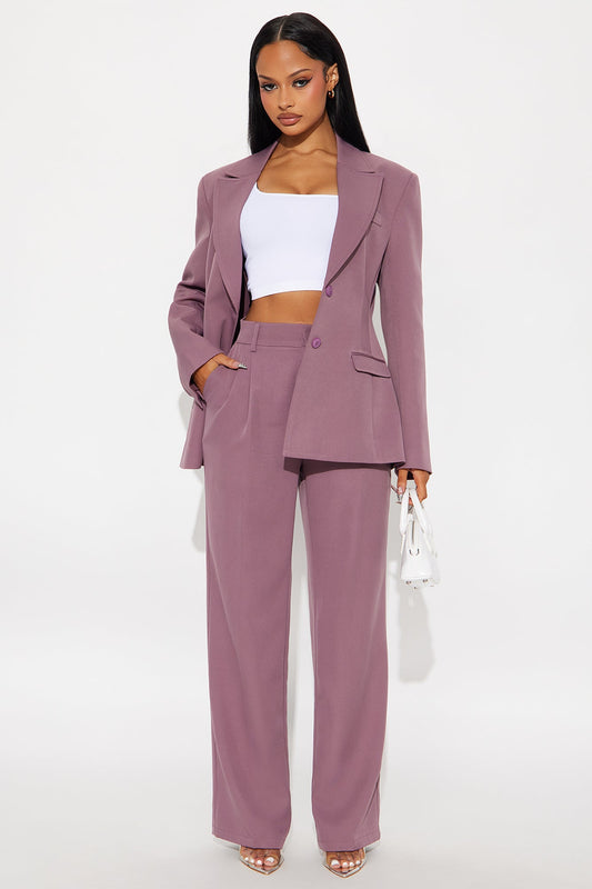 Kendall High Rise Trouser Pant - Orchid