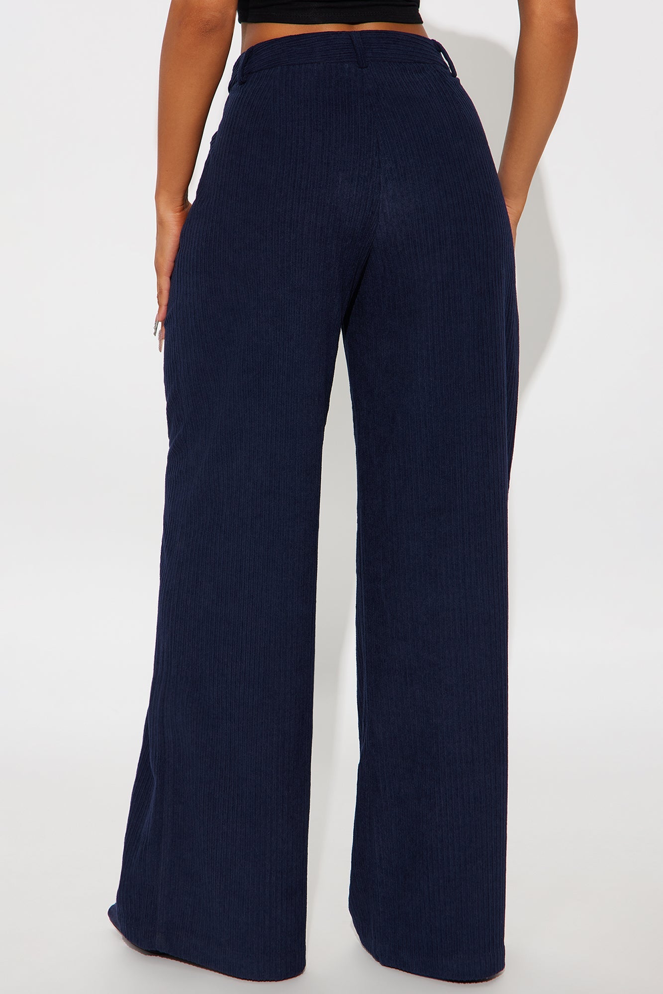 Golden Hour Groove Wide Leg Corduroy Pant 33 - Navy