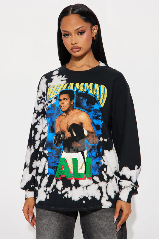 Muhammad Ali Bleach Long Sleeve Tee - Multi Color