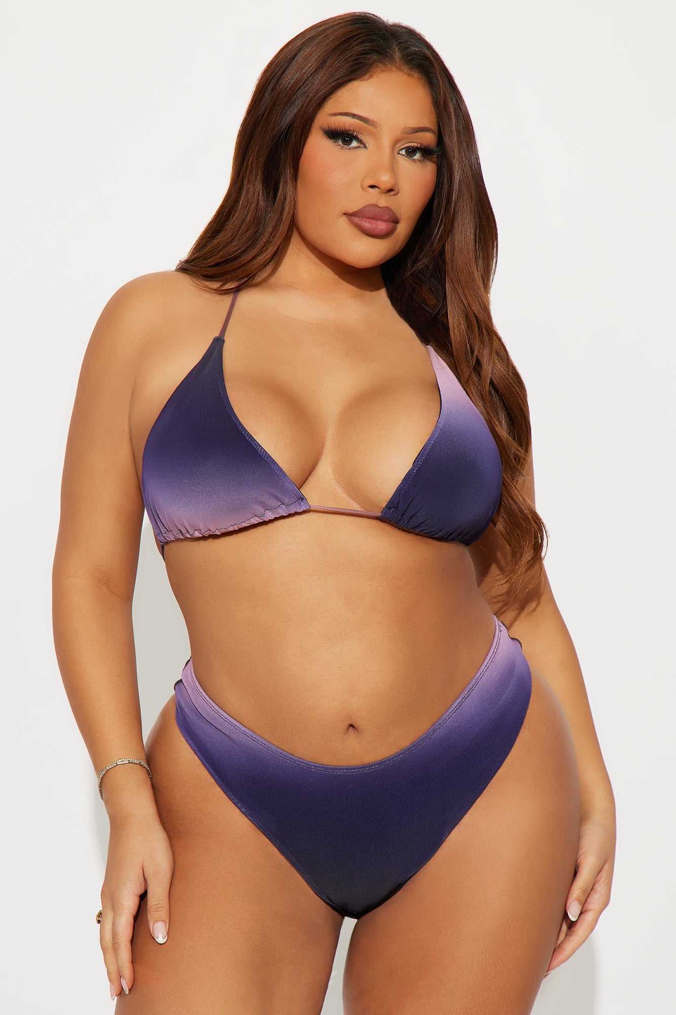 Summers In Tulum Mesh 3 Piece Sunsuit Set - Purple