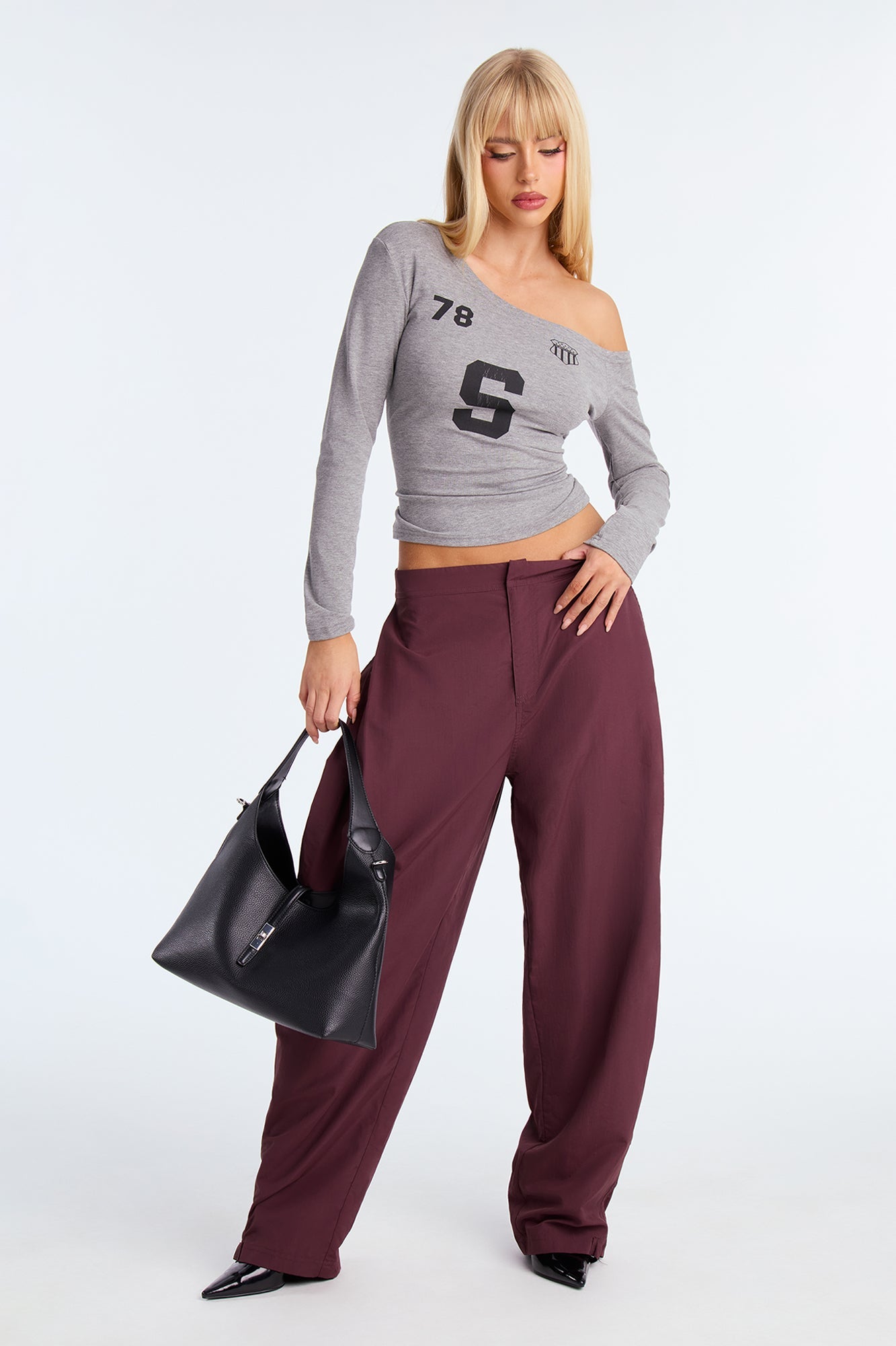 Nylon Windbreaker Pant - Chocolate