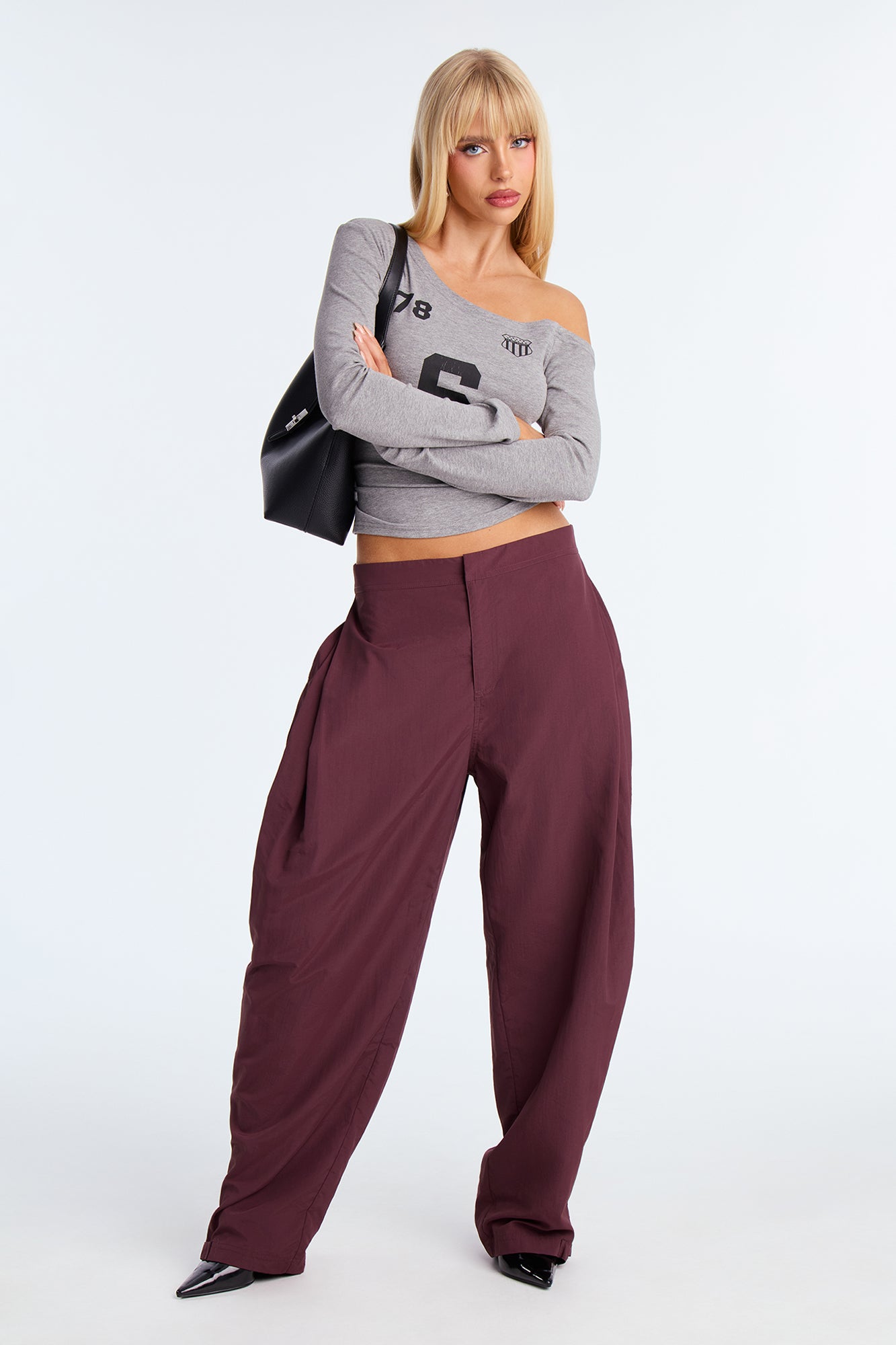 Nylon Windbreaker Pant - Chocolate