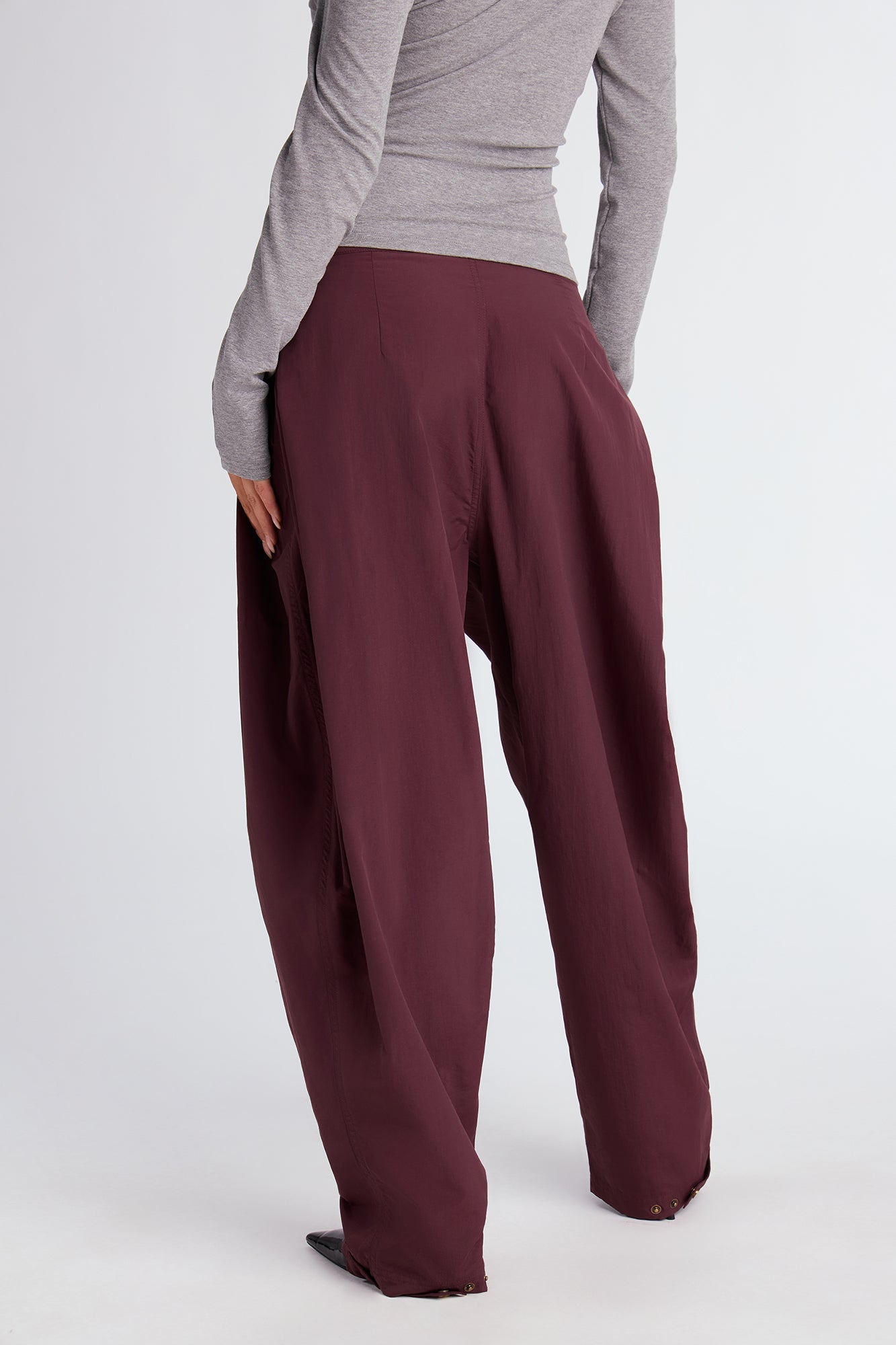 Nylon Windbreaker Pant - Chocolate