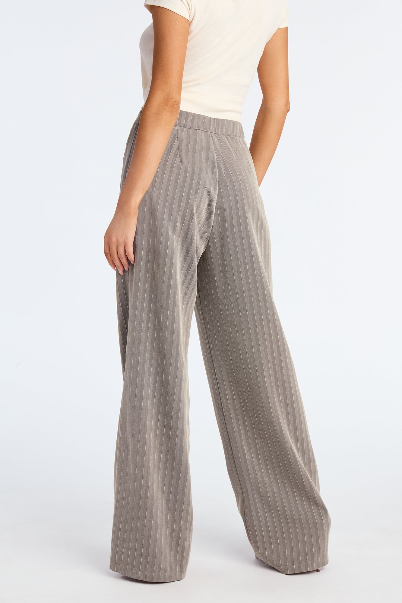 Fully Booked Wide Leg Trouser Pant 32″ - Grey/combo