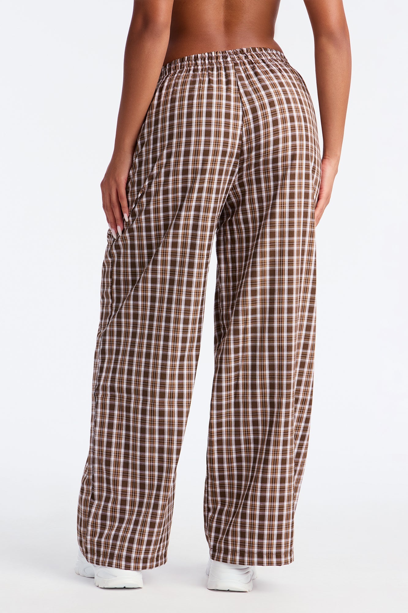 Jump Start Plaid Boxer Pant - Brown/combo